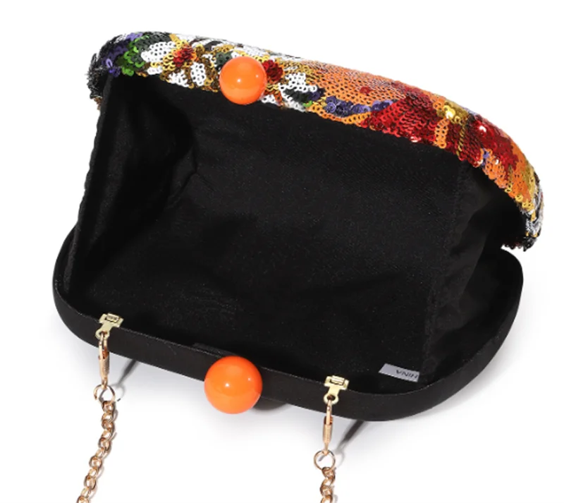 Midnight Garden Sequin Clutch