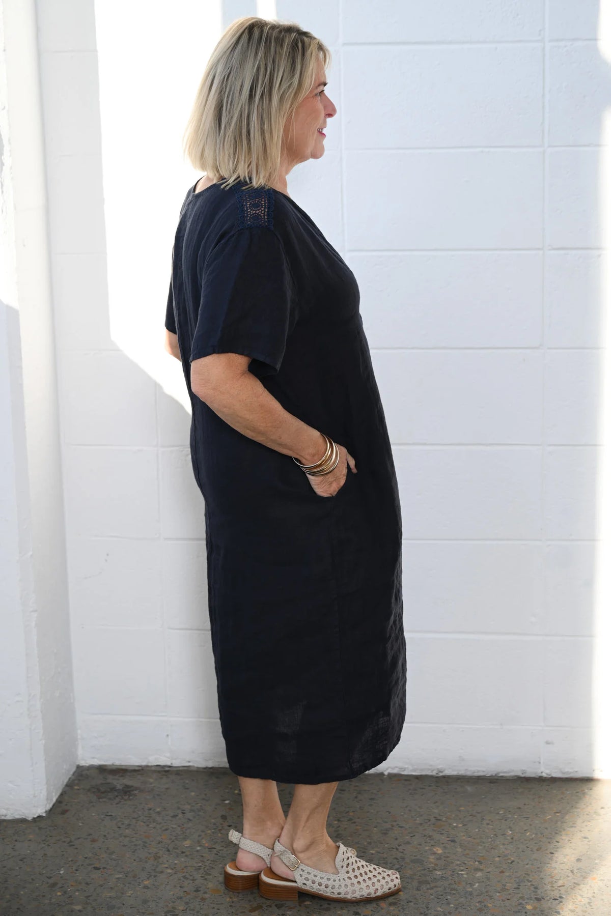 Donna Donna Gerald Dress - Navy