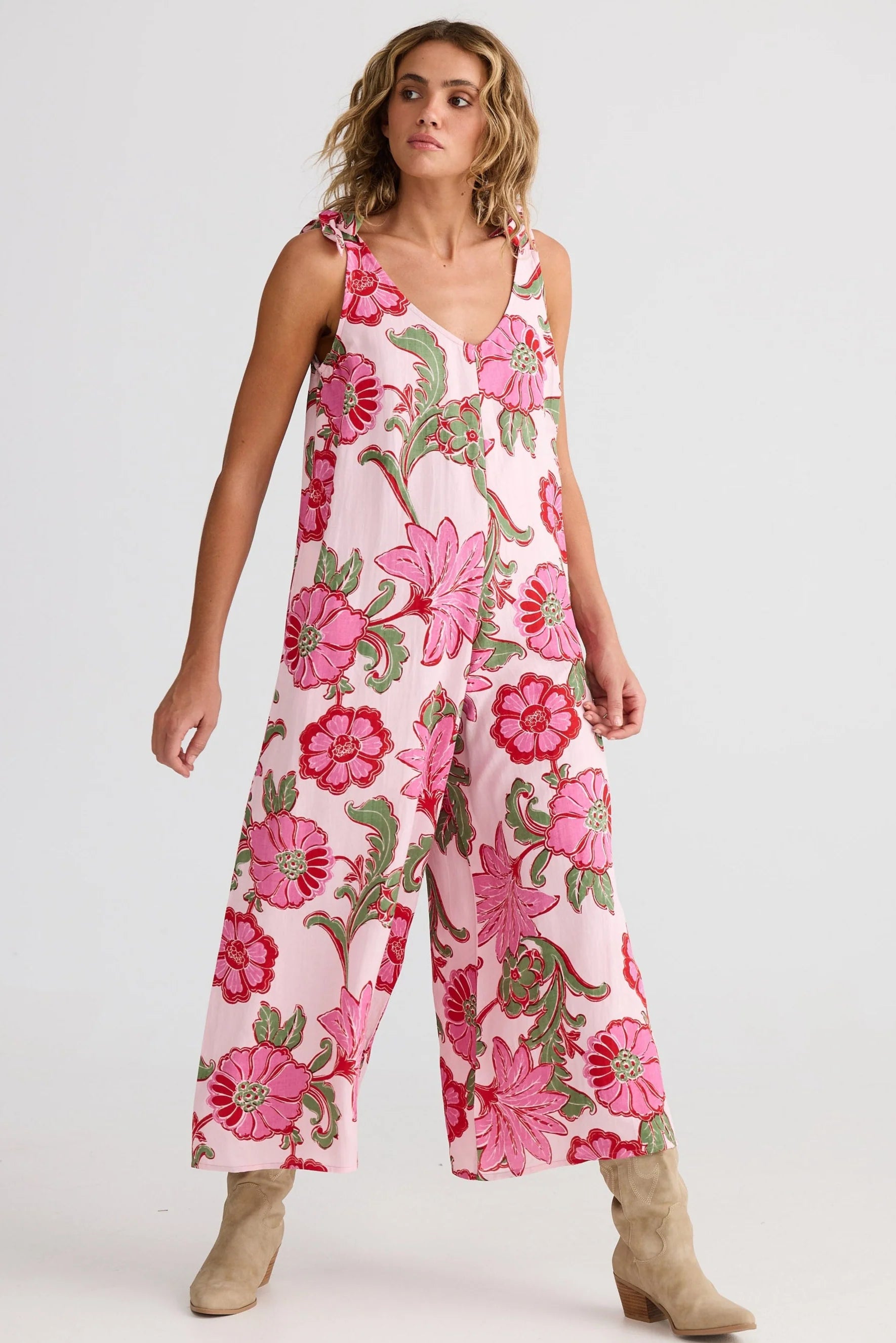 Talisman Temple Jumpsuit - Pink Ibiza