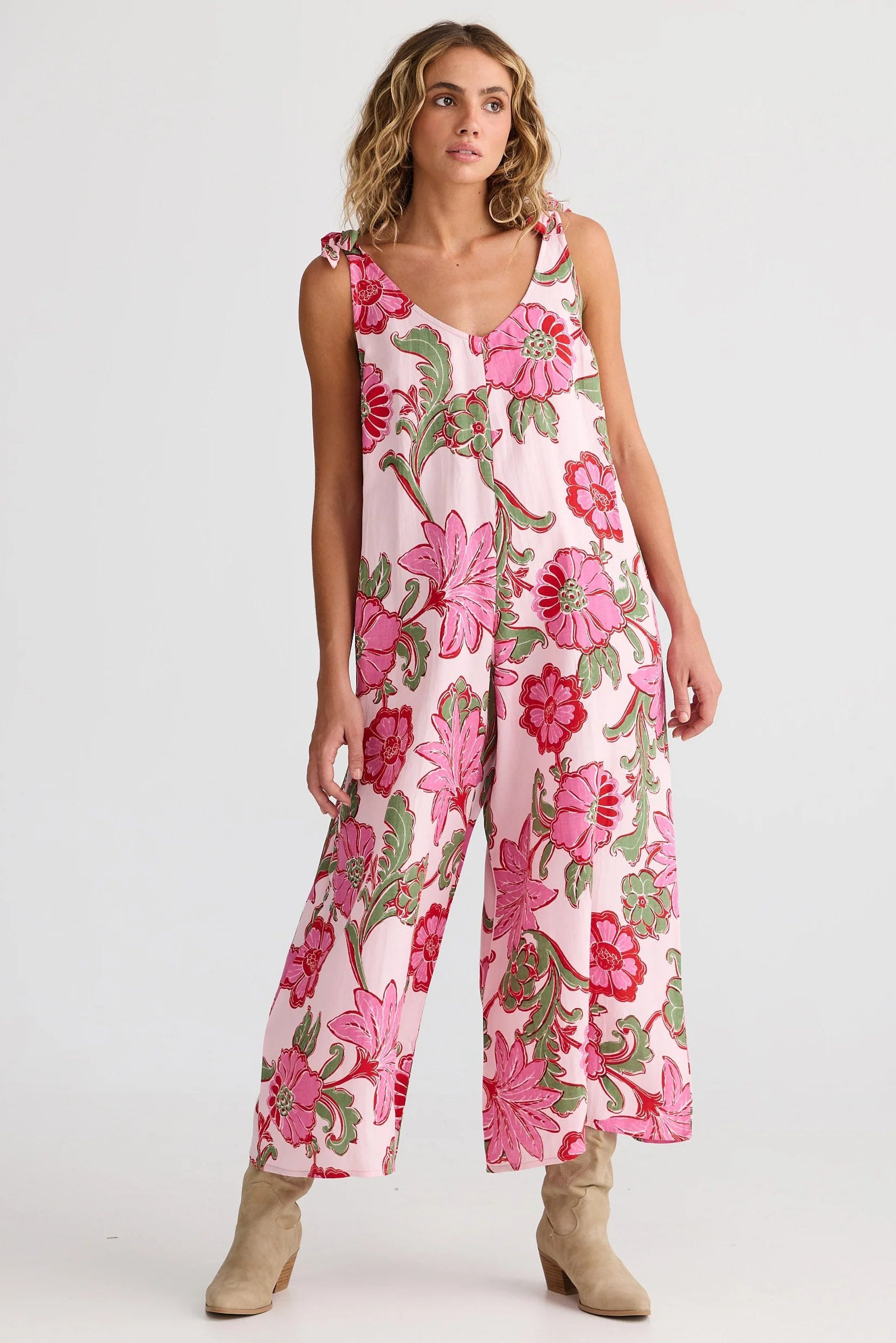 Talisman Temple Jumpsuit - Pink Ibiza