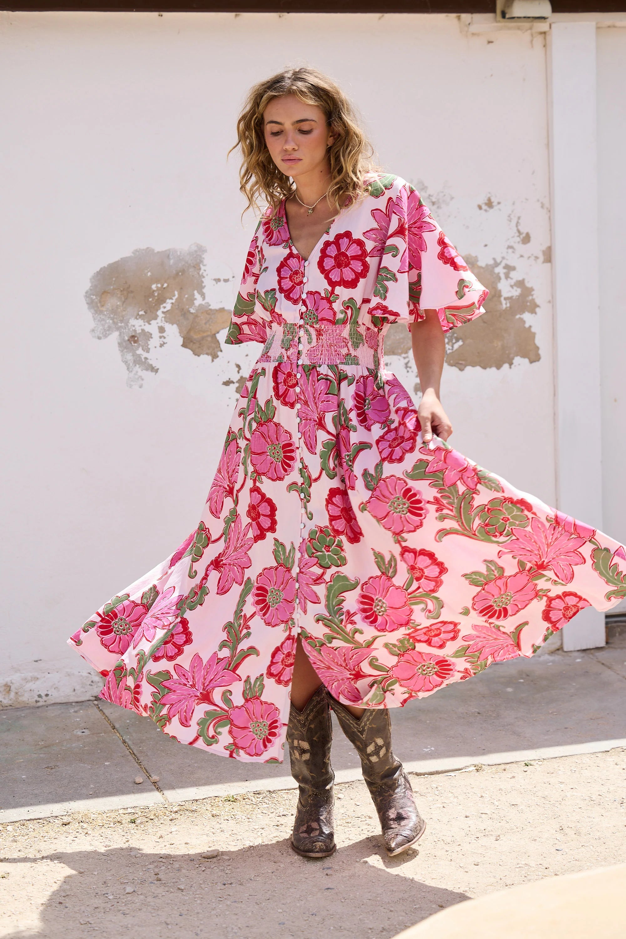 Talisman Harlow Dress - Pink Ibiza
