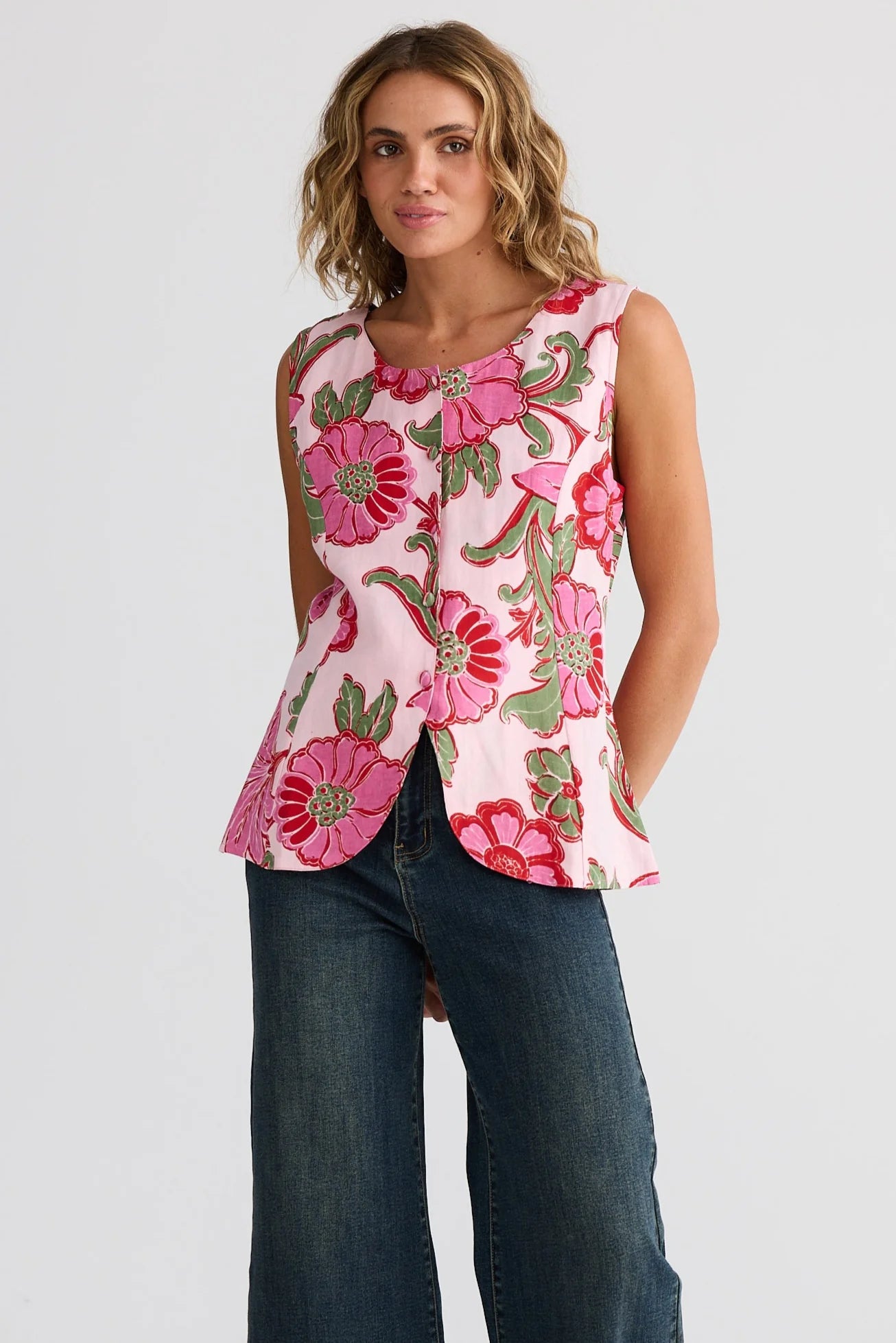 Talisman Chester Waistcoat - Pink Ibiza
