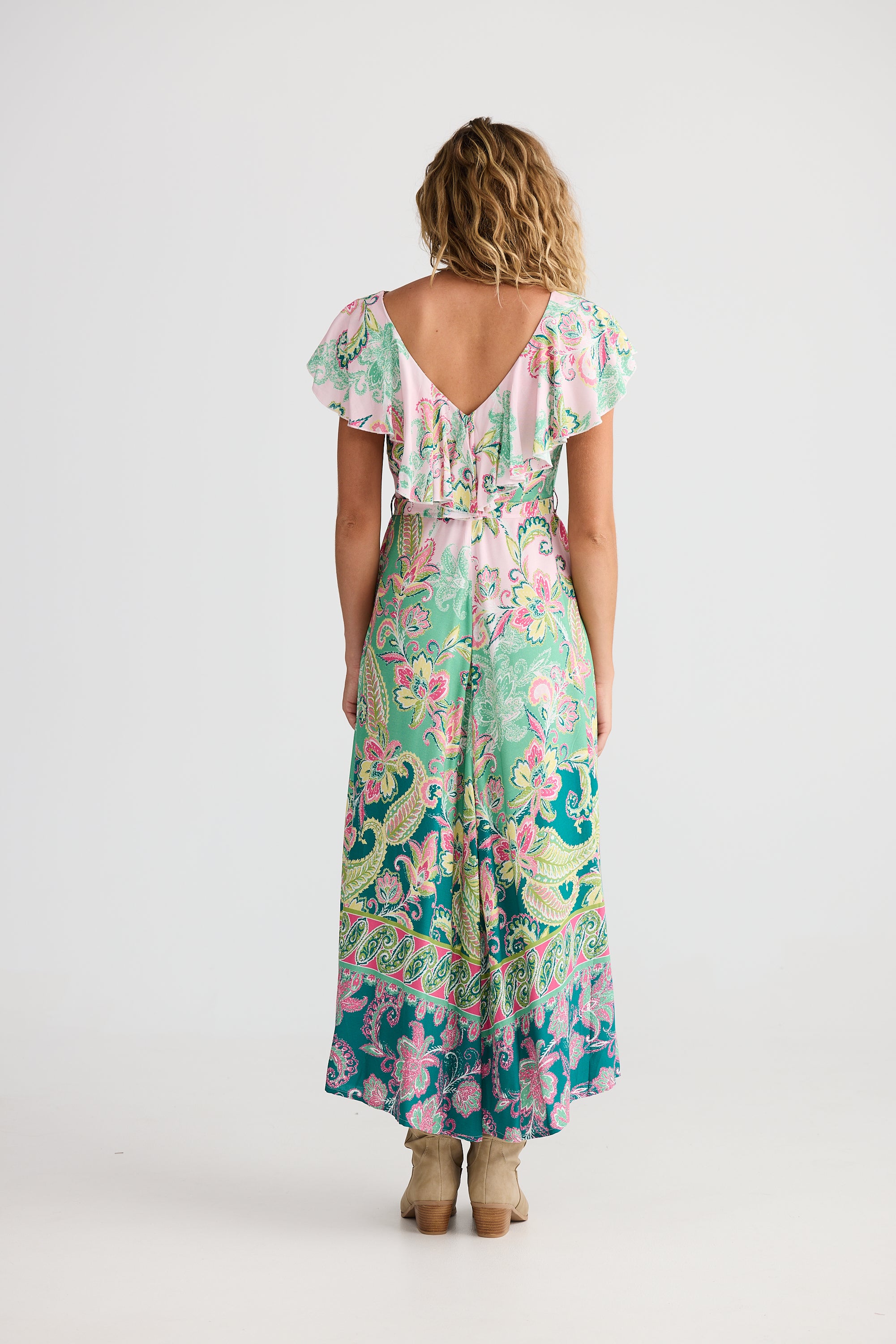 Talisman Rosa Frill Dress - Paisley Dream