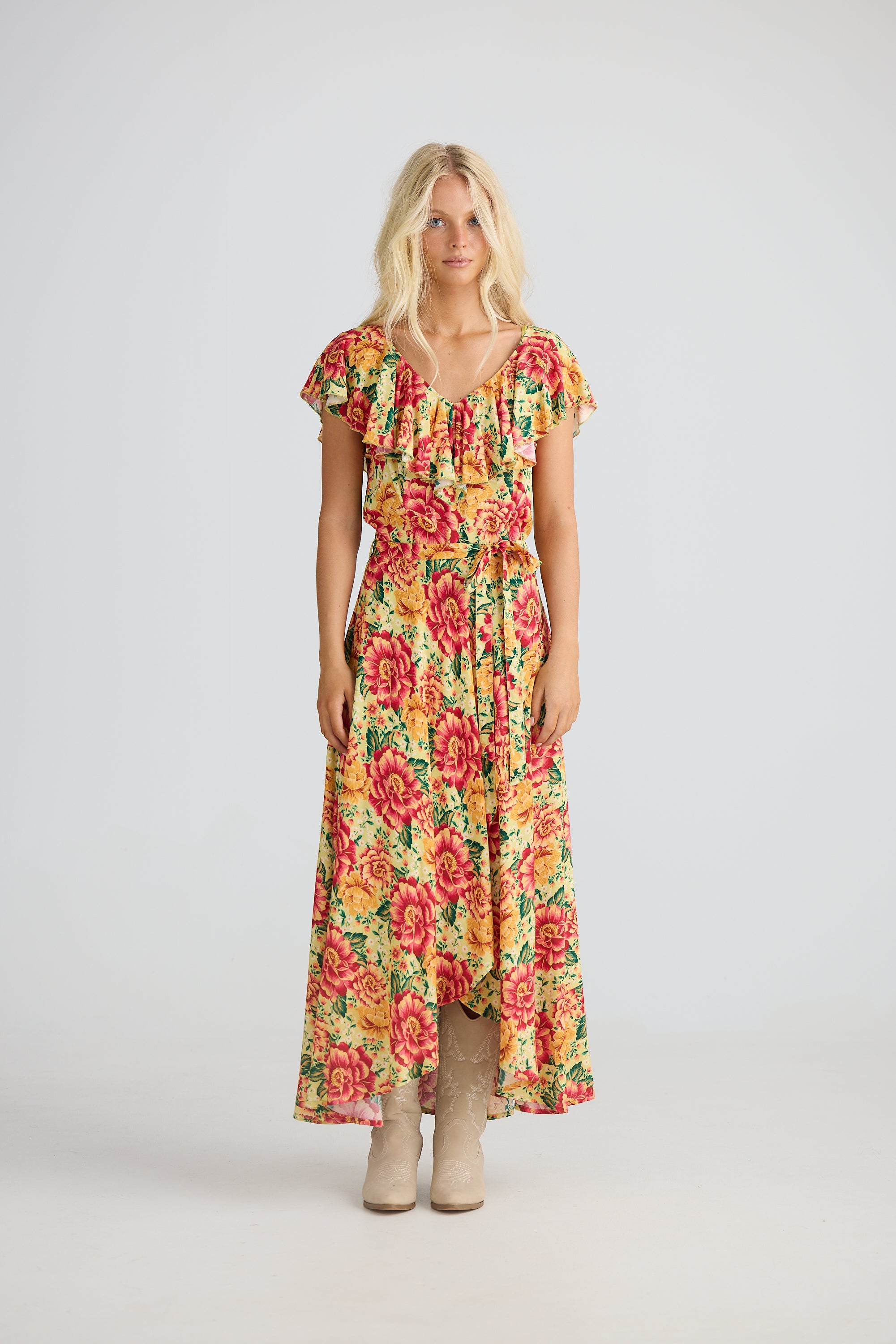 Talisman Rosa Frill Dress - Fiesta