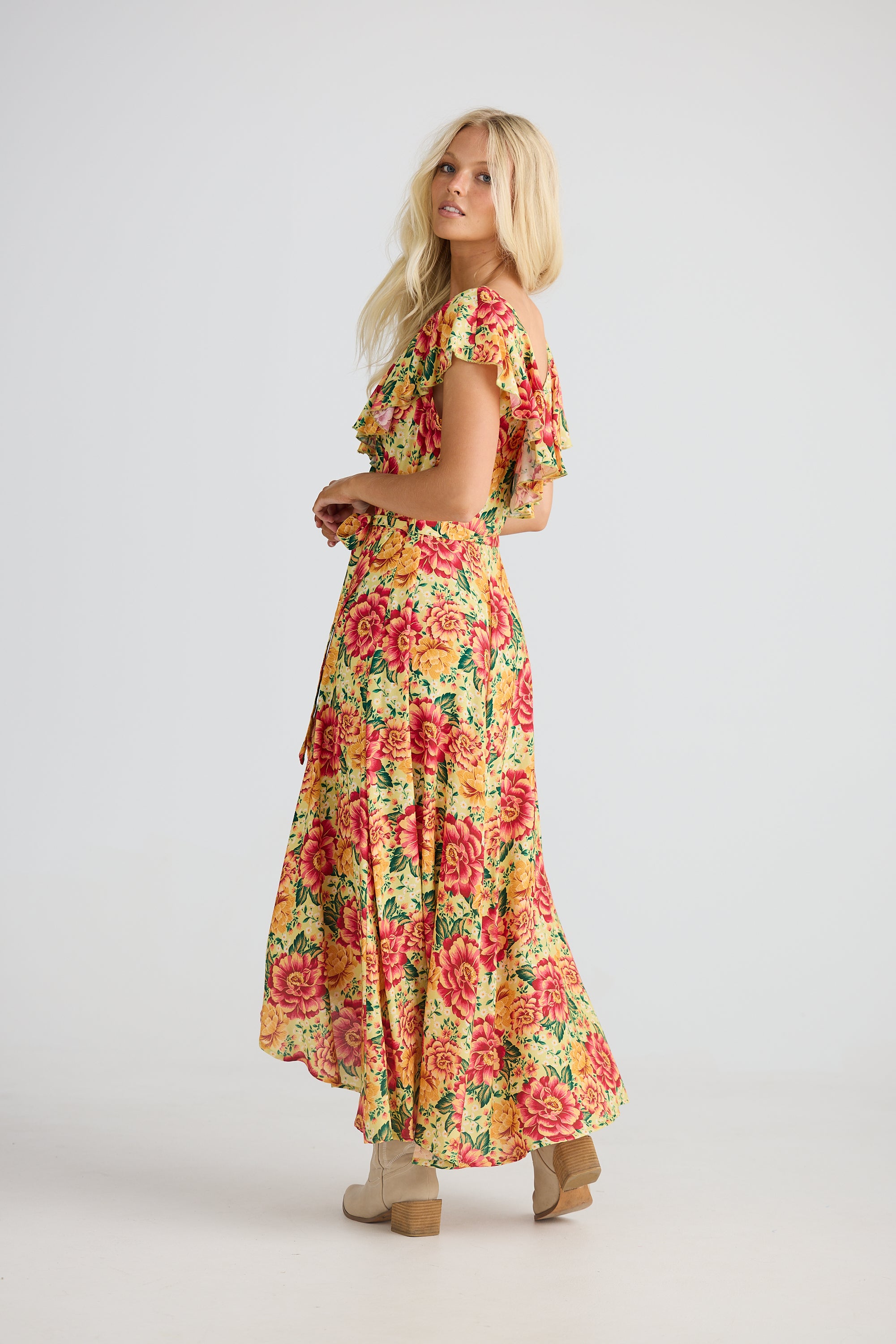 Talisman Rosa Frill Dress - Fiesta