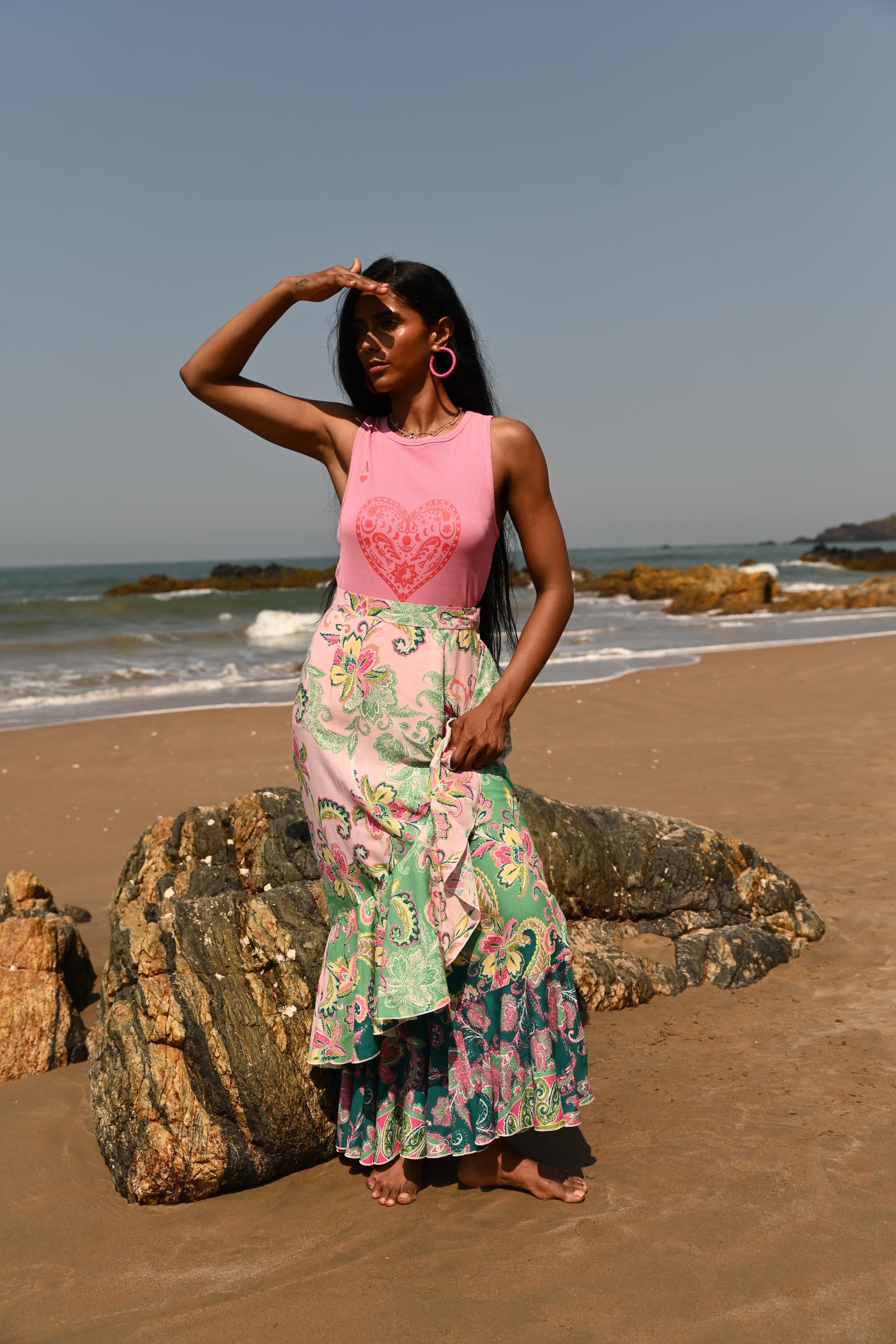 Talisman Rosa Frill Skirt - Paisley Dream