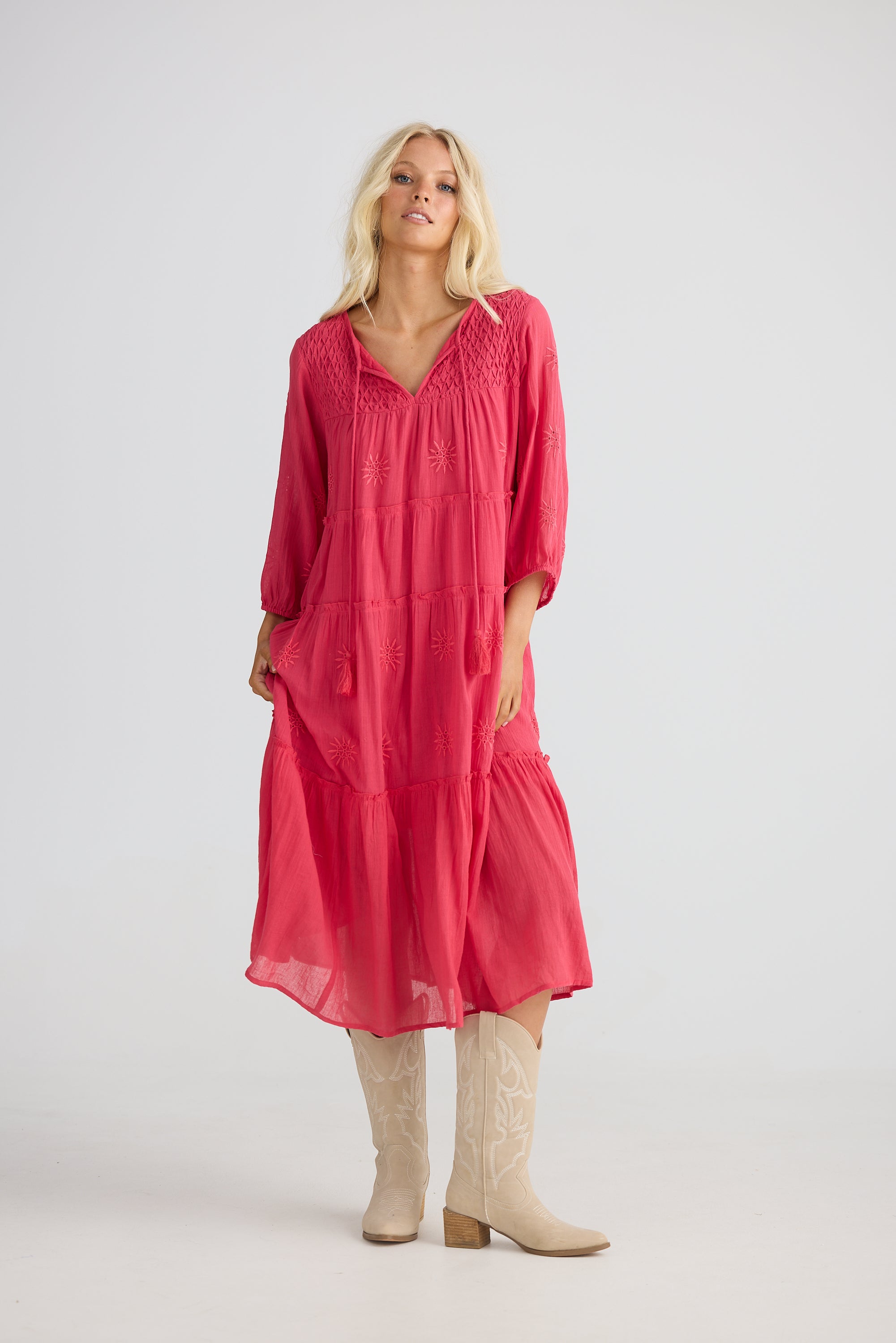 Talisman Francie Dress - Raspberry