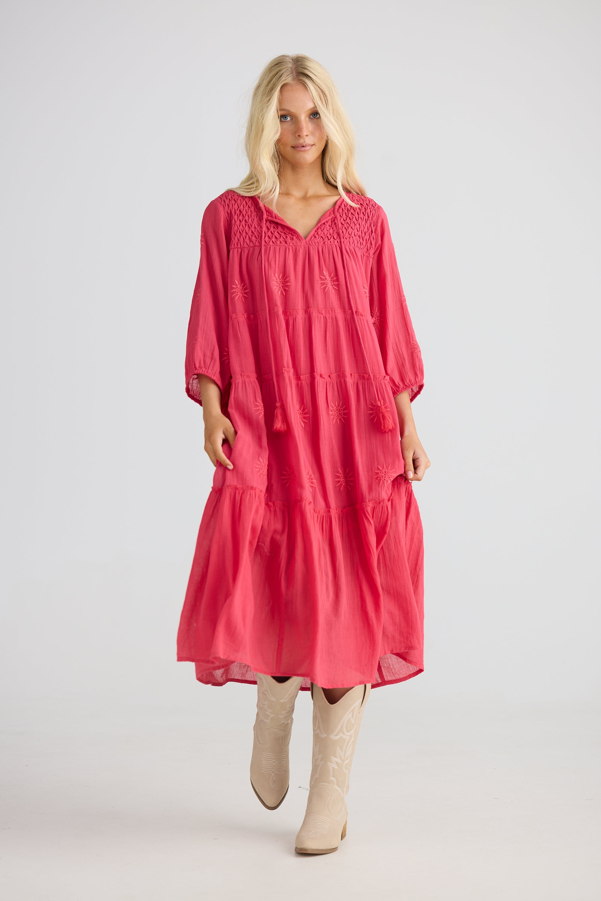 Talisman Francie Dress - Raspberry