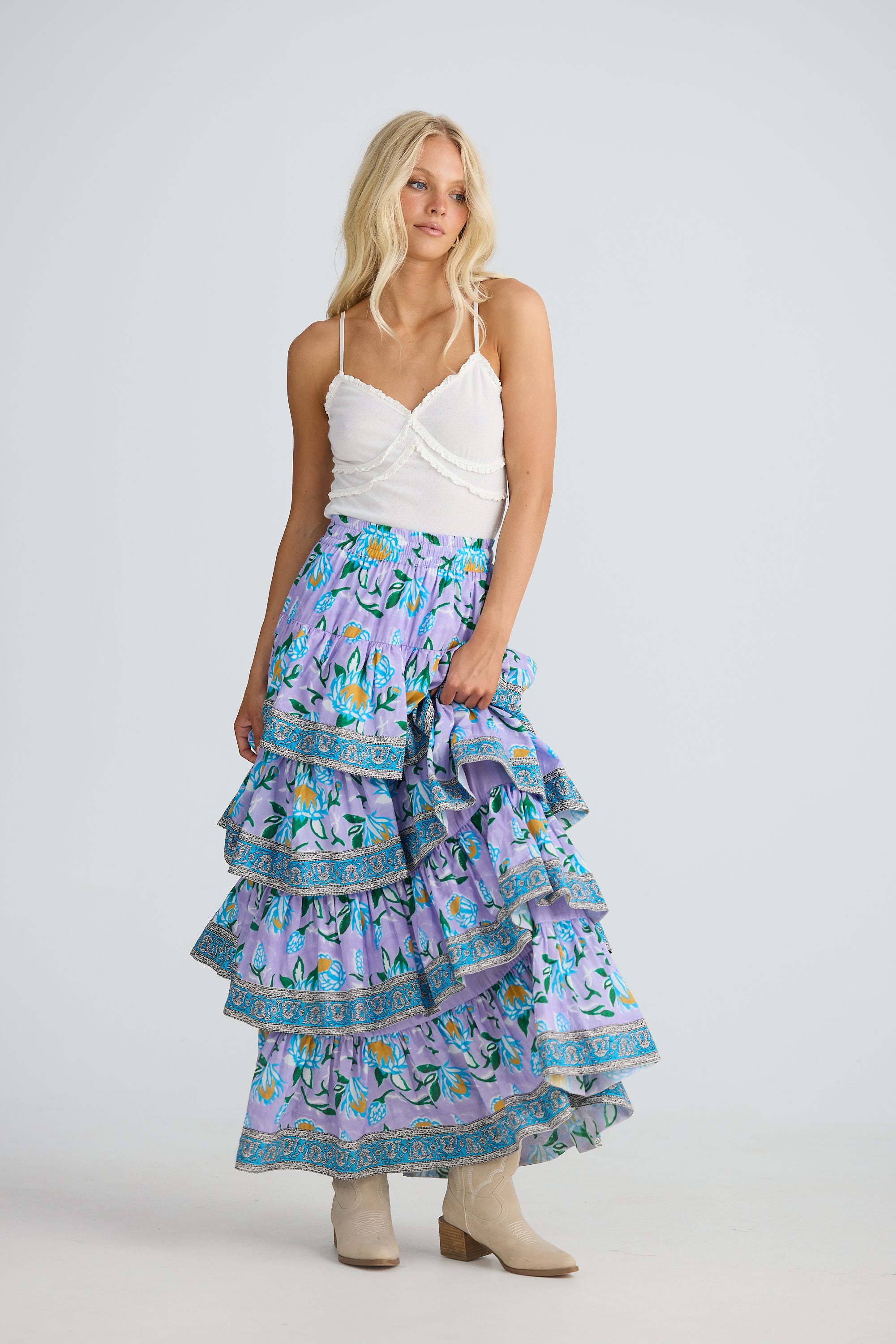 Talisman Lilac Lotus Silvana Skirt