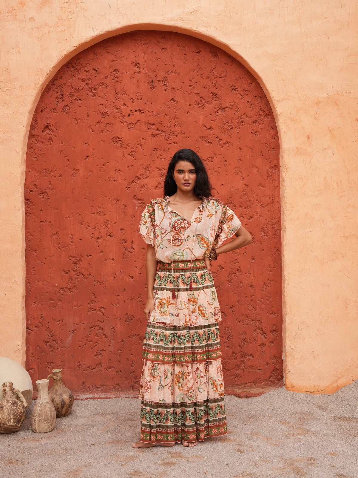 Talisman Ariel Maxi Skirt - Wildflower Oasis