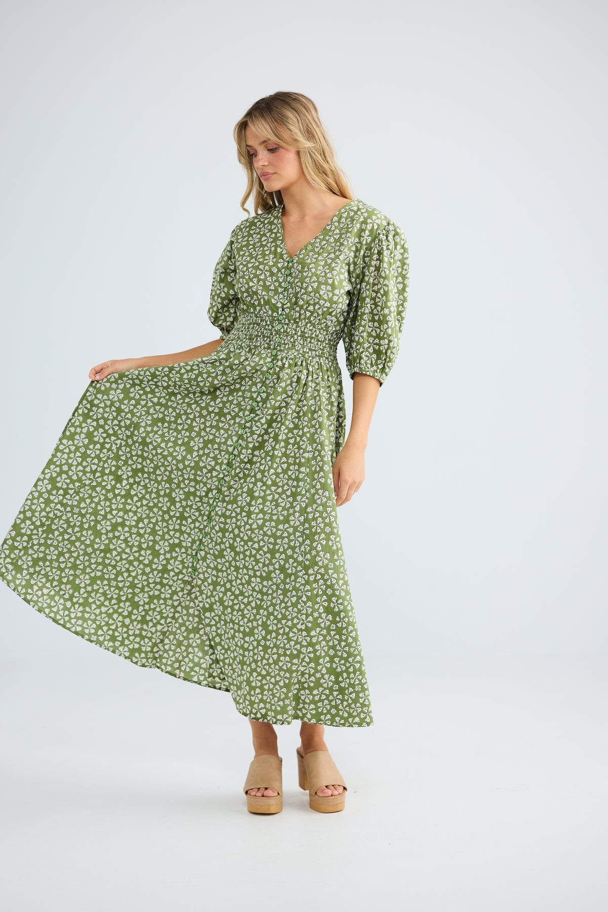Talisman Halo Dress - Sage Petal