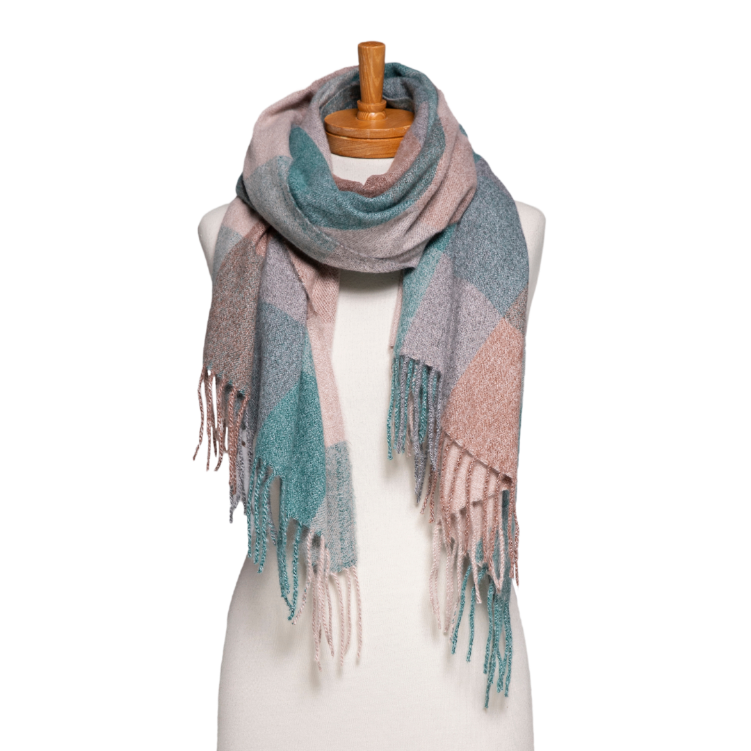 Taylor Hill Autumn Checkered Scarf