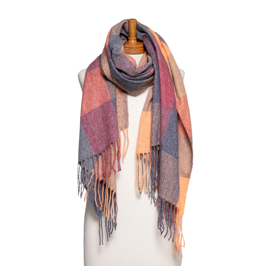 Taylor Hill Autumn Checkered Scarf