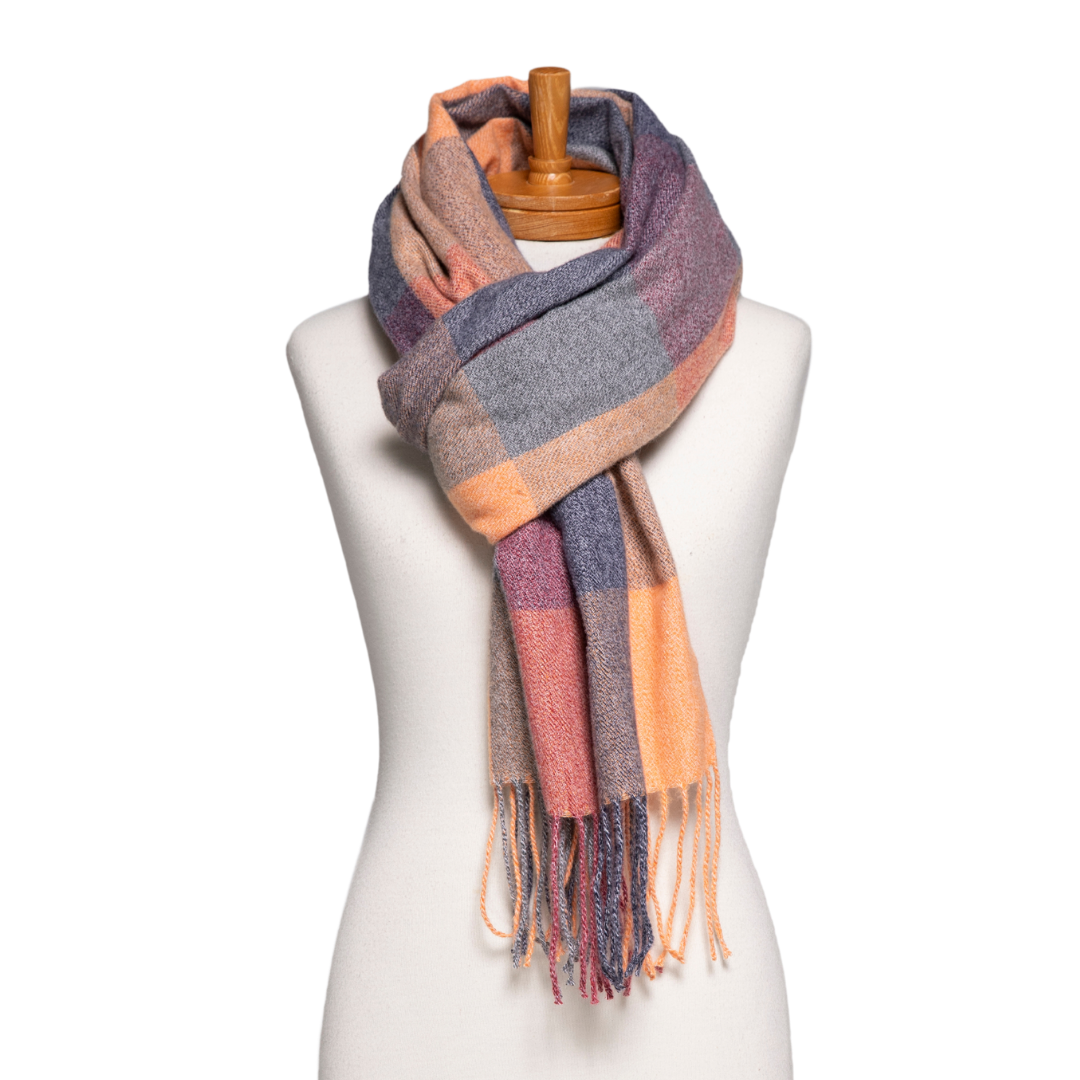 Taylor Hill Autumn Checkered Scarf