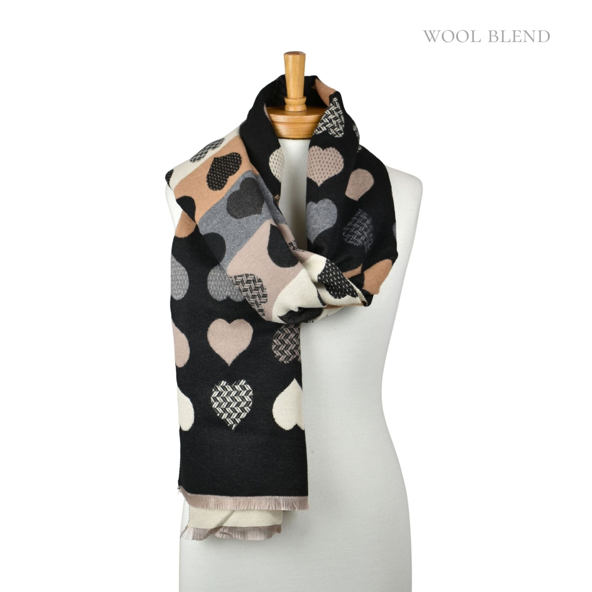Taylor Hill Reversible Block Sweet Hearts Scarf