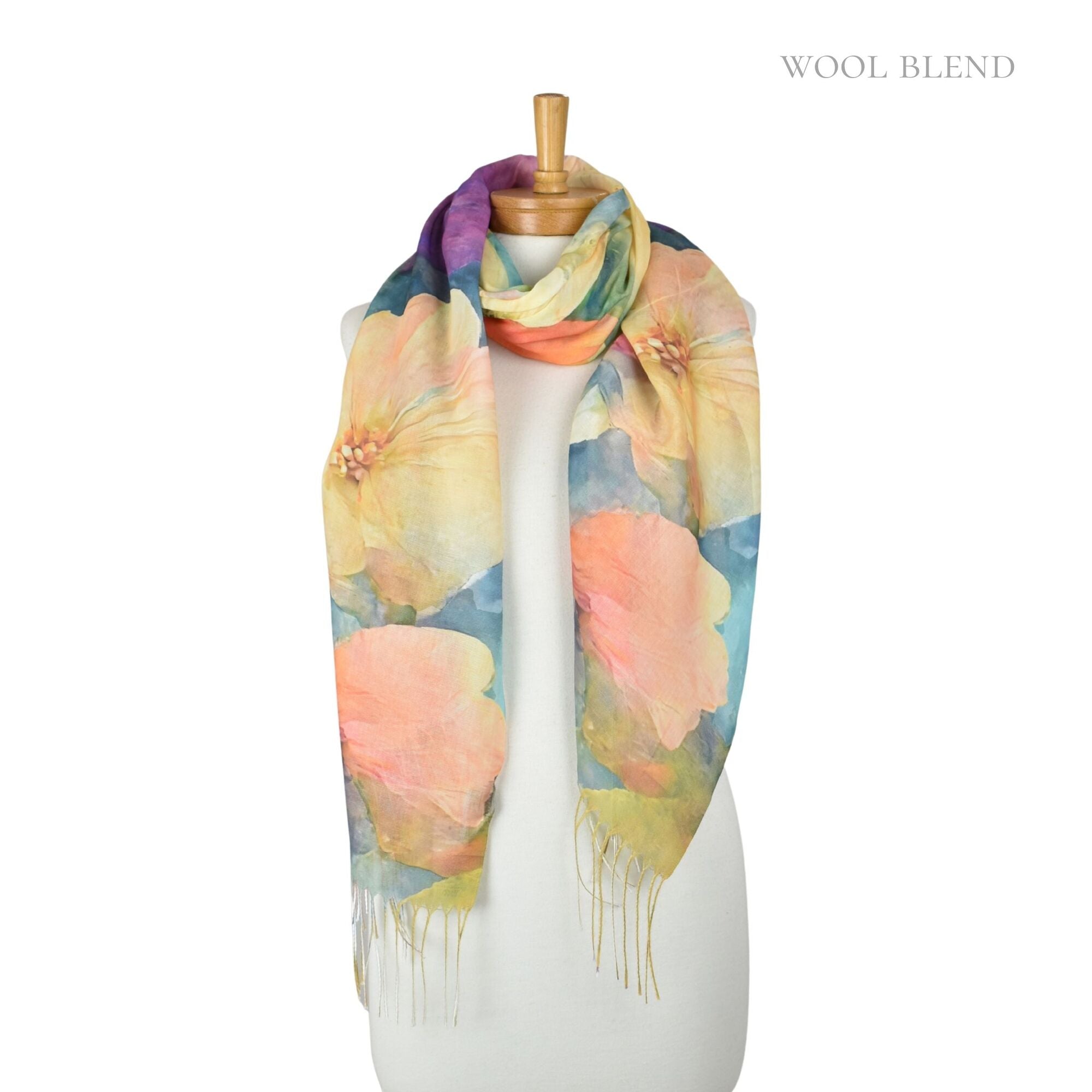 Taylor Hill Gardenia Watercolour Scarf