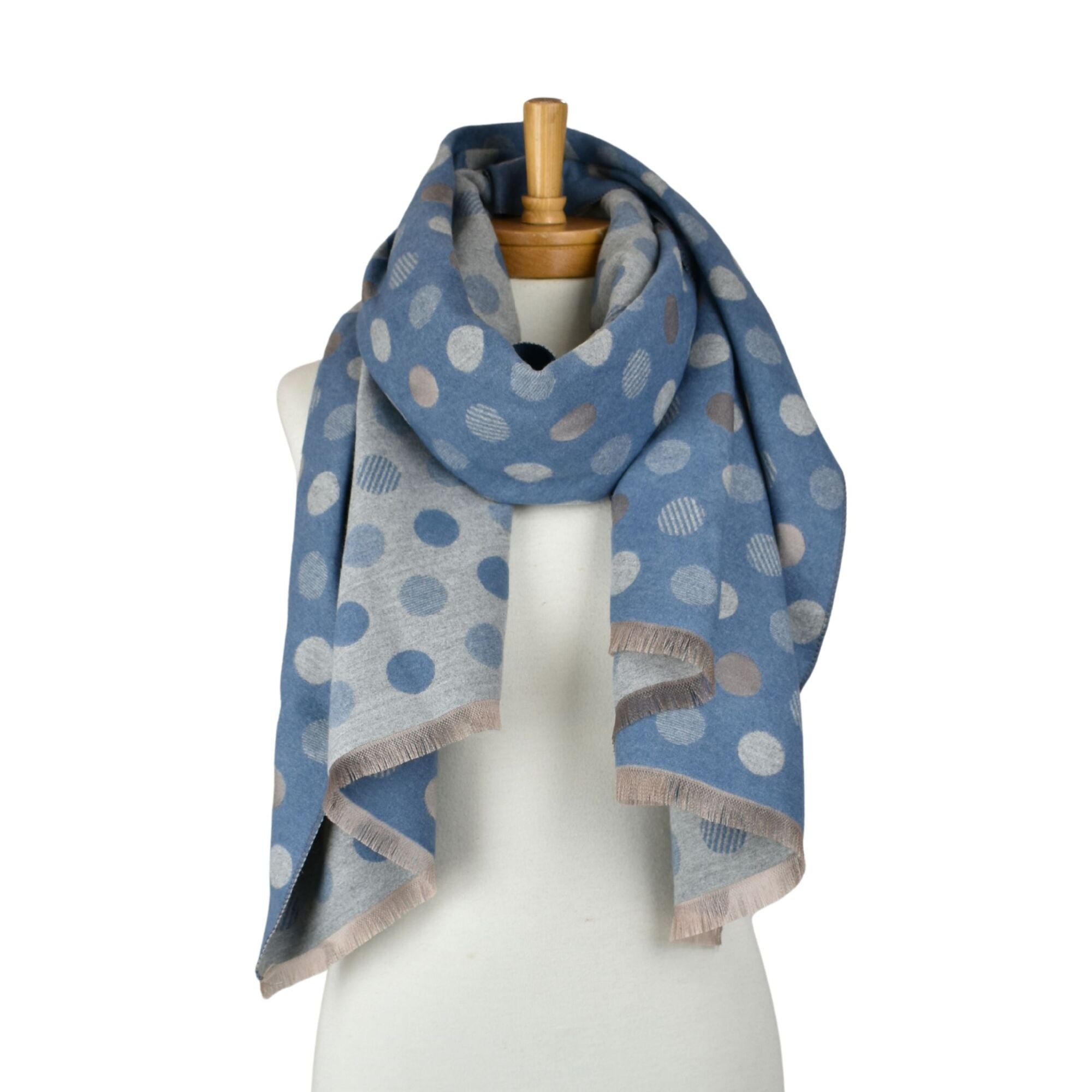 Taylor Hill Reversible Multi Polka Dots Scarf
