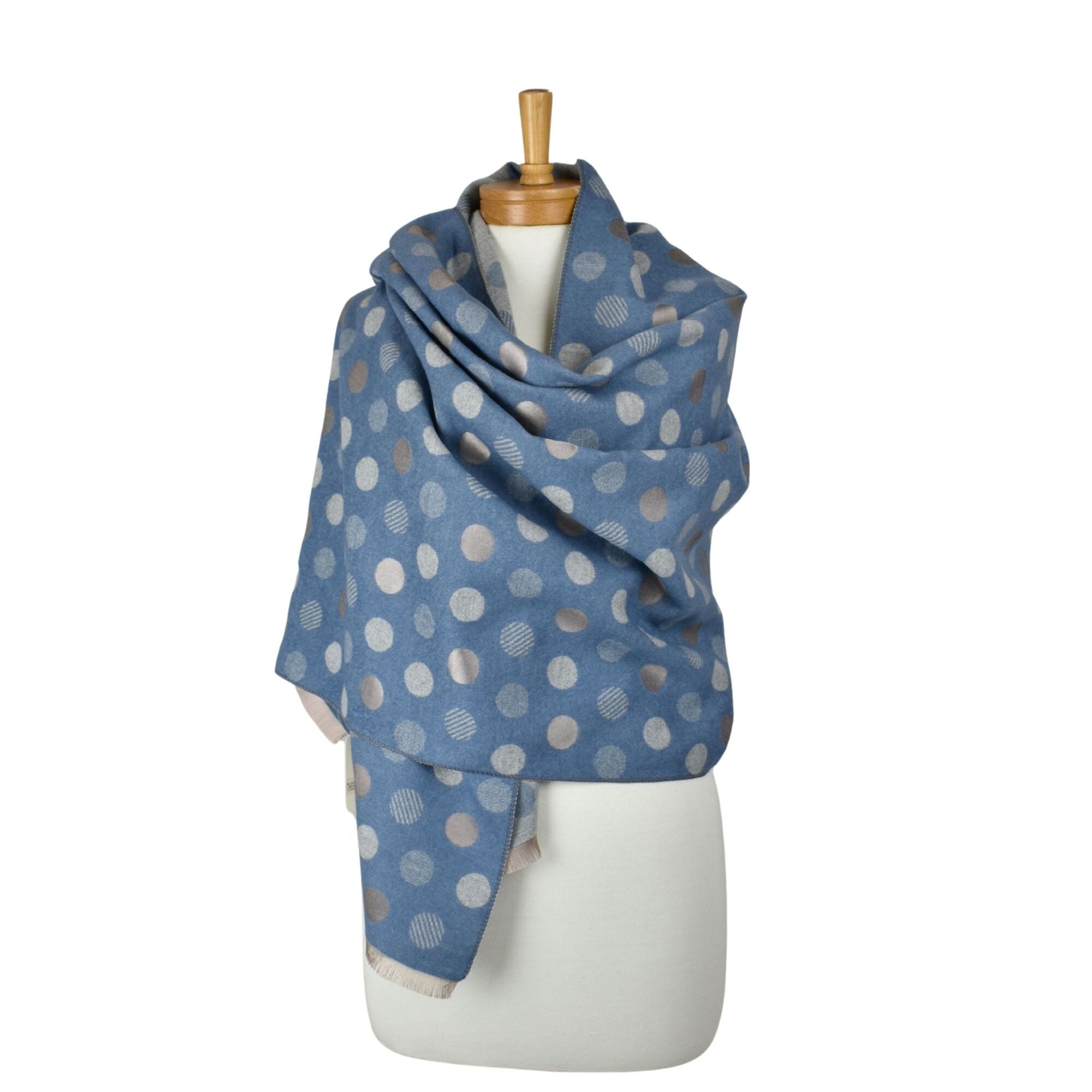 Taylor Hill Reversible Multi Polka Dots Scarf