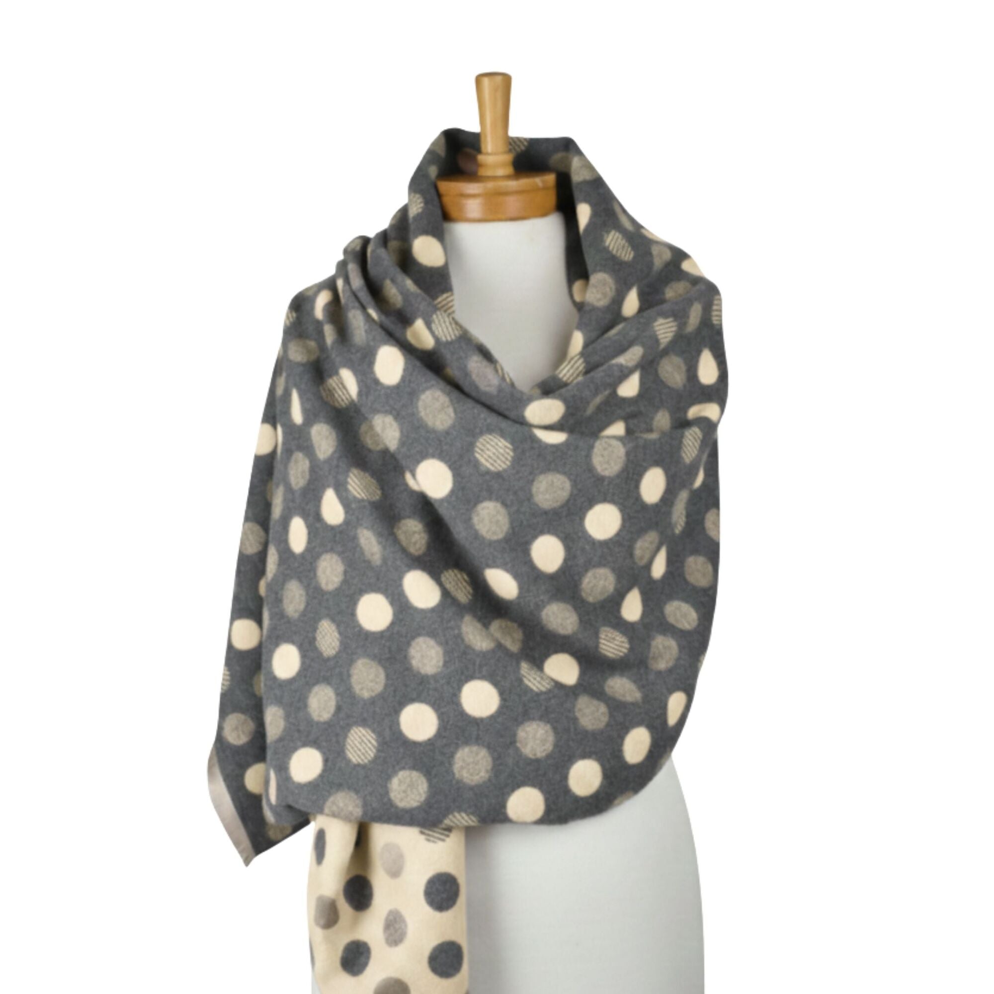 Taylor Hill Reversible Multi Polka Dots Scarf