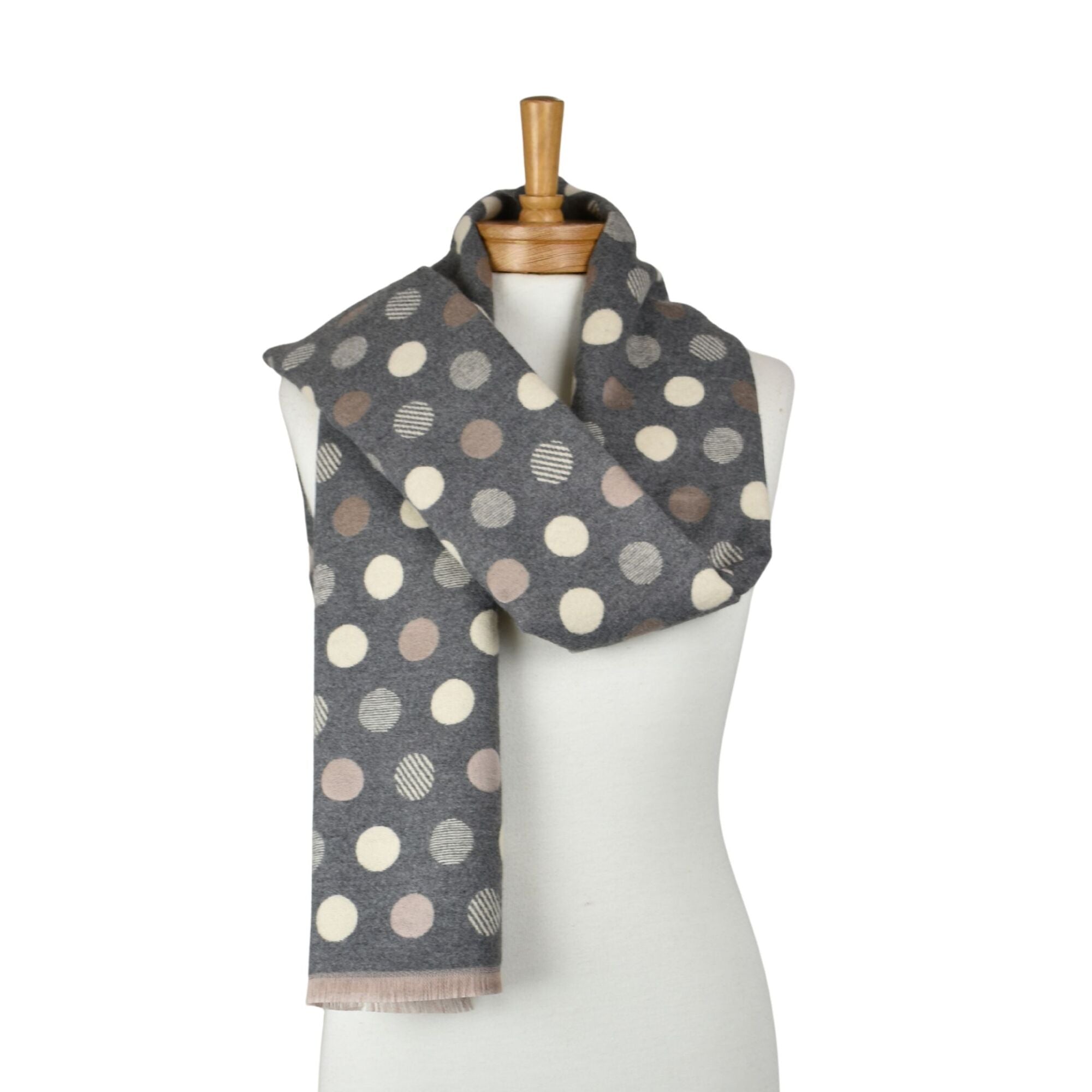 Taylor Hill Reversible Multi Polka Dots Scarf