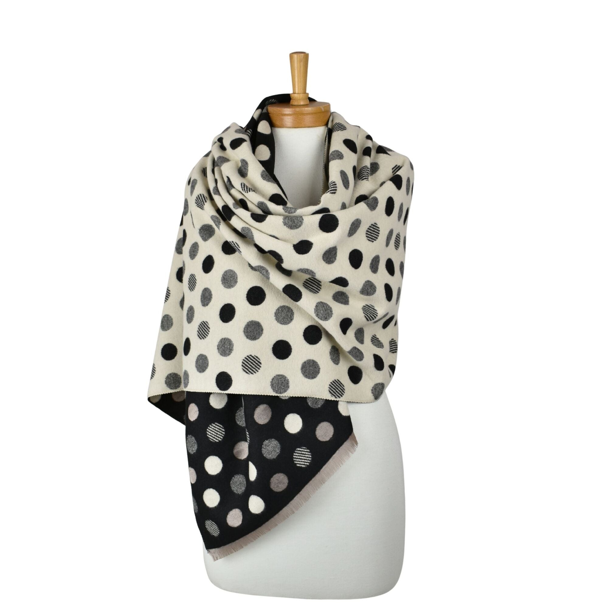 Taylor Hill Reversible Multi Polka Dots Scarf