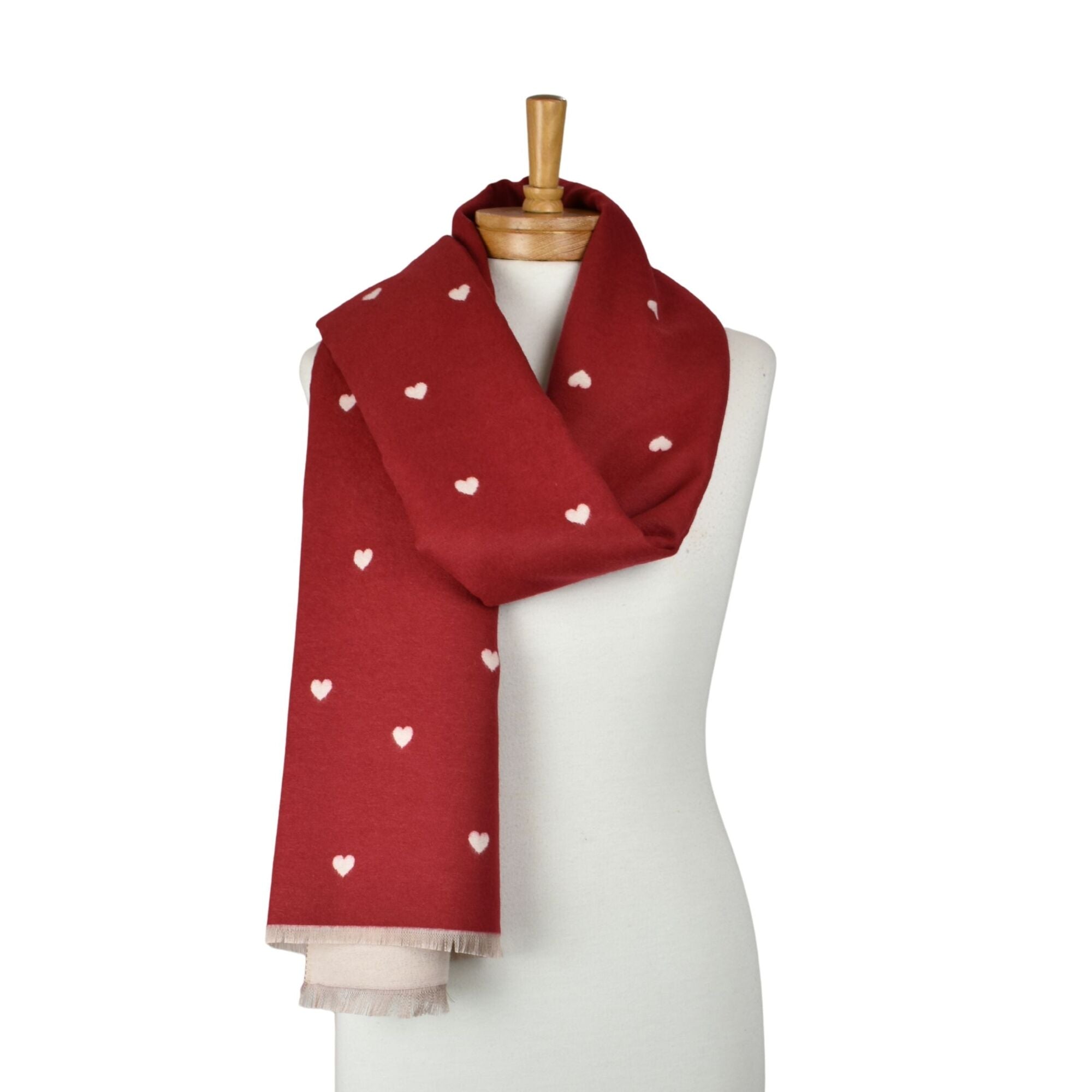 Taylor Hill Reversible Petite Hearts Scarf