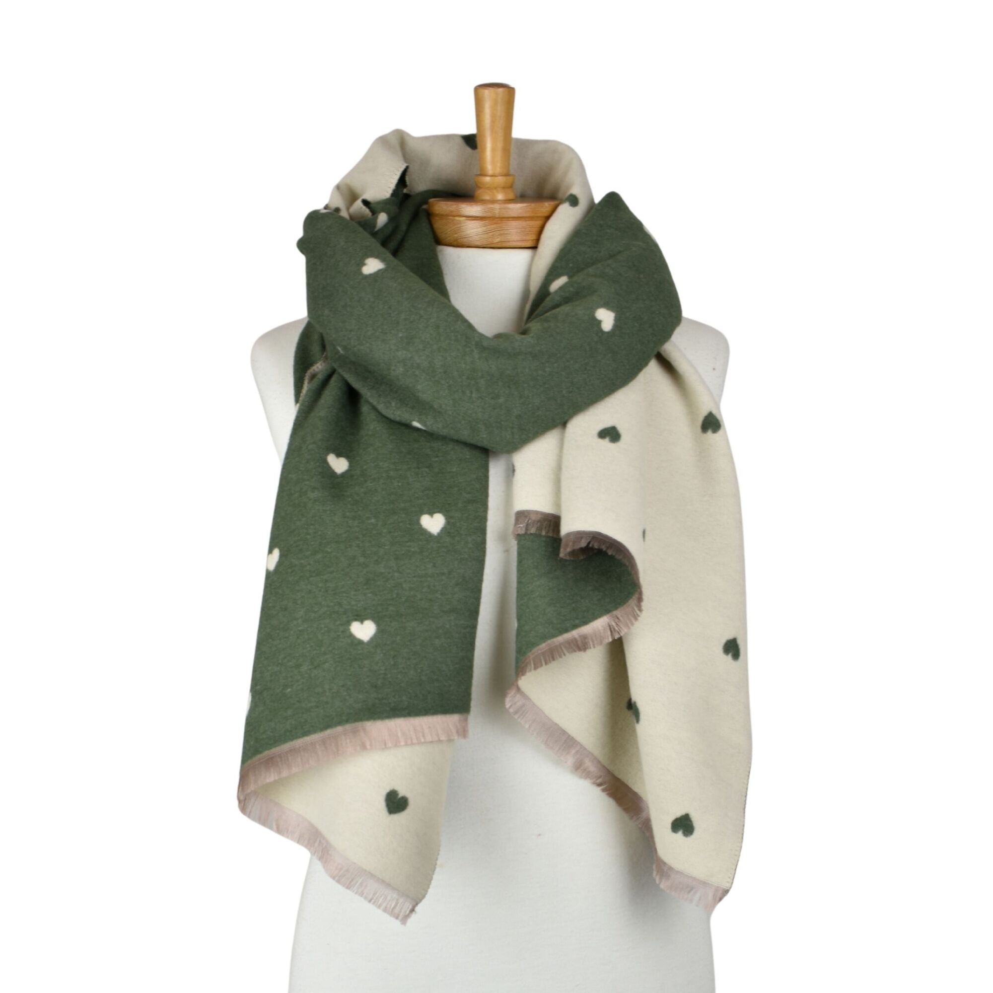Taylor Hill Reversible Petite Hearts Scarf