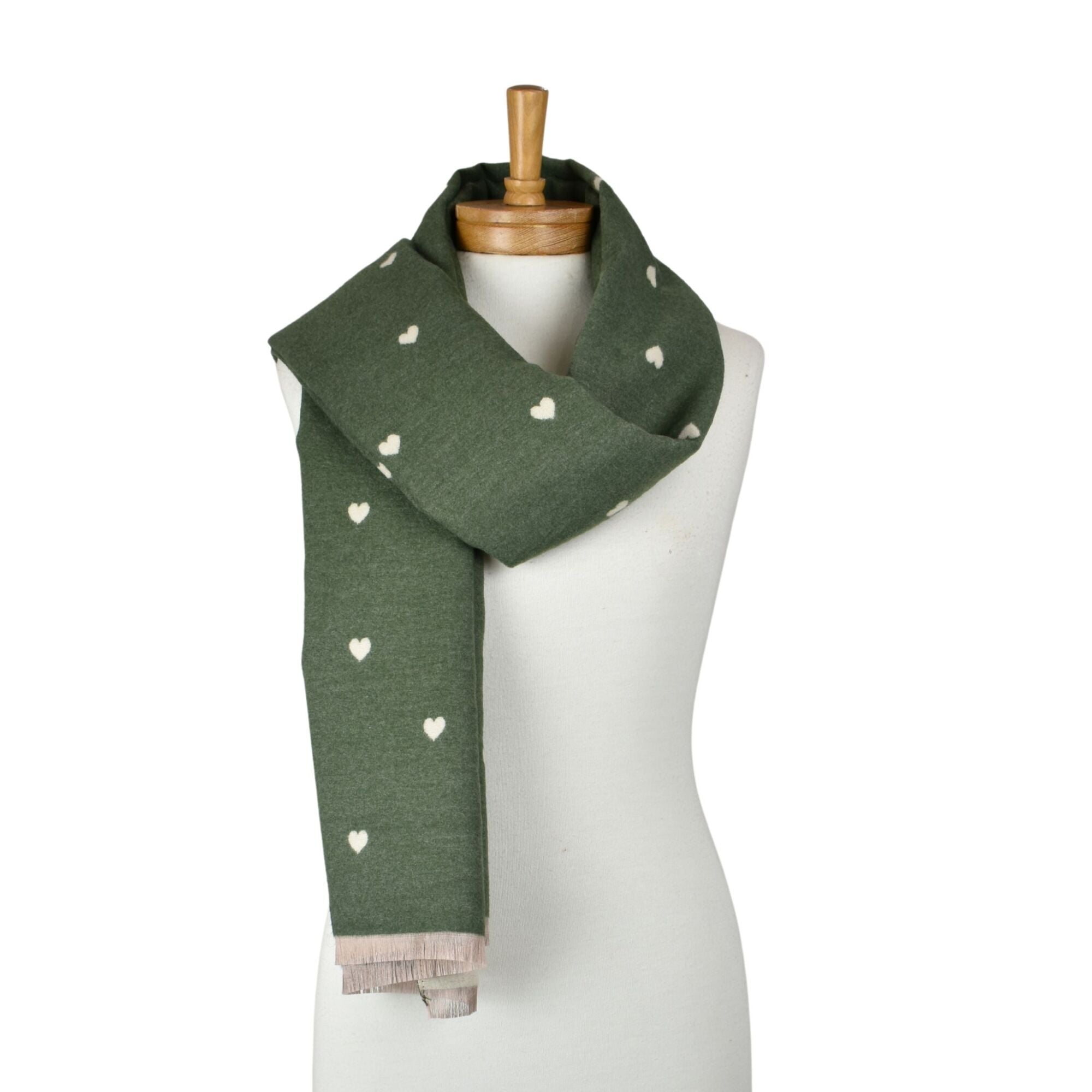 Taylor Hill Reversible Petite Hearts Scarf