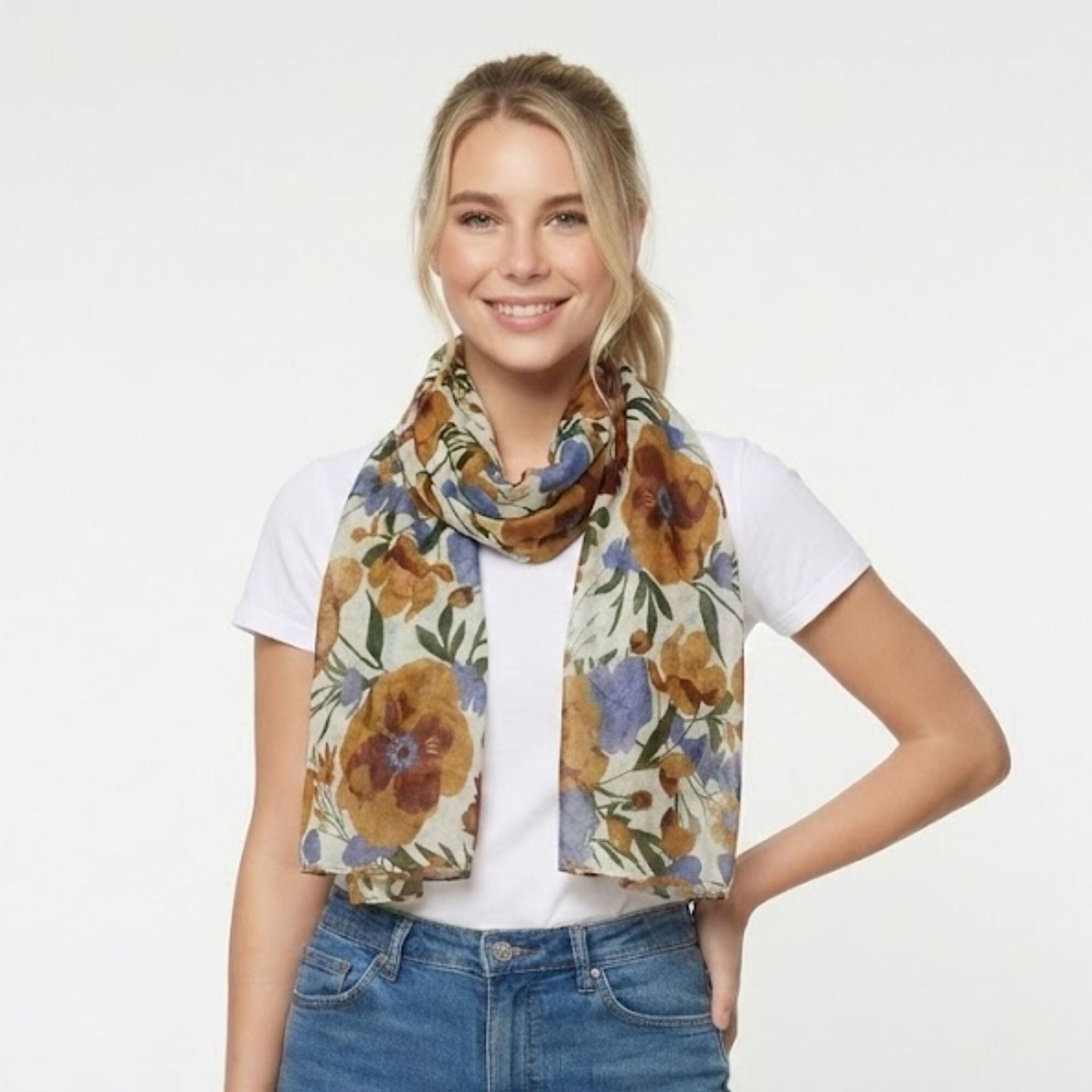 Taylor Hill Botanical Garden Floral Scarf