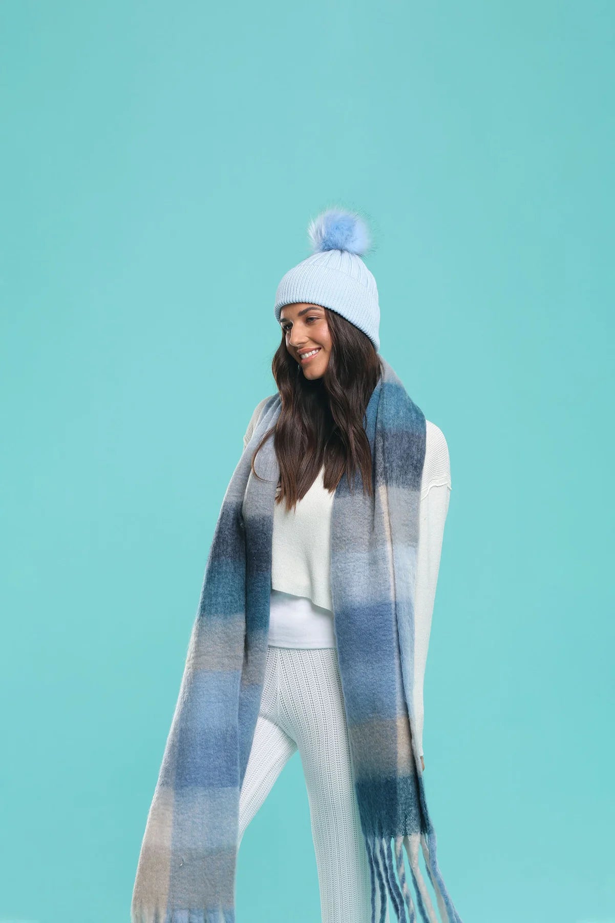 Morgan & Taylor Remi Wool Blend Beanie - Blue
