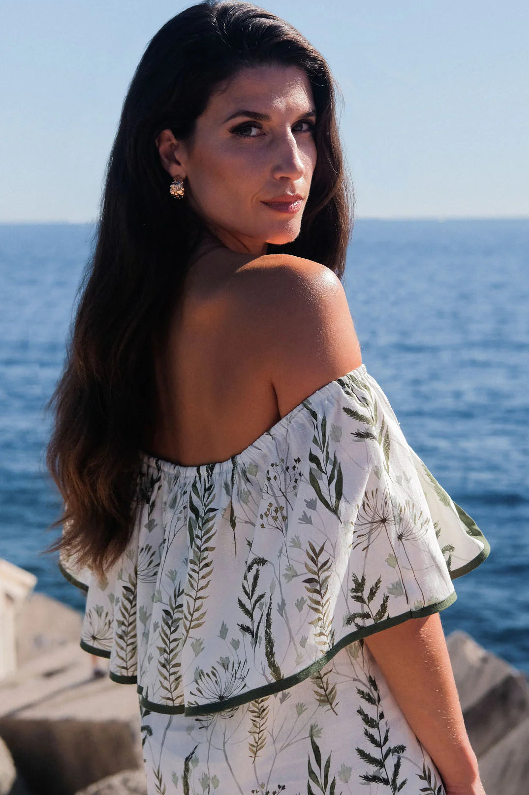 Adorne Bronte Printed Linen Short Dress