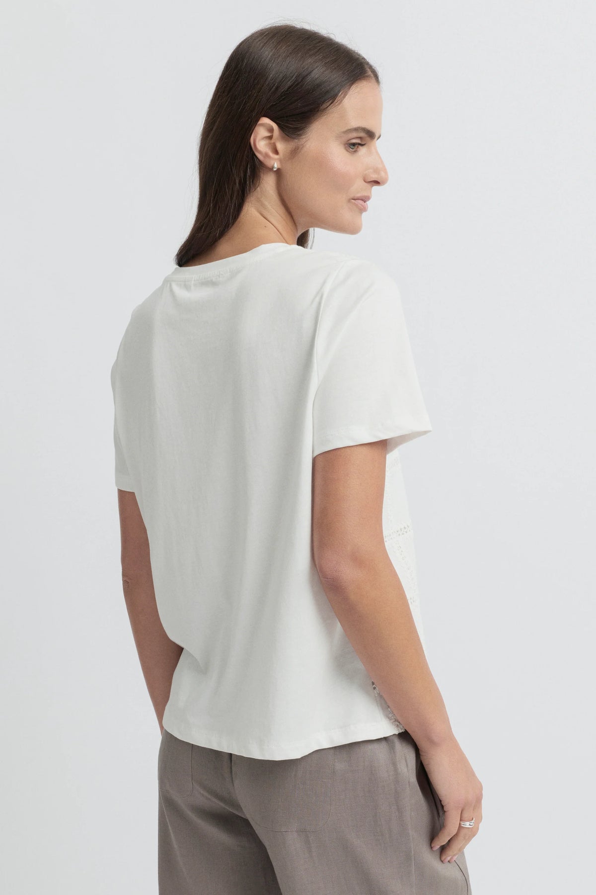 Yarra Trail Lacet Tee - Ecru