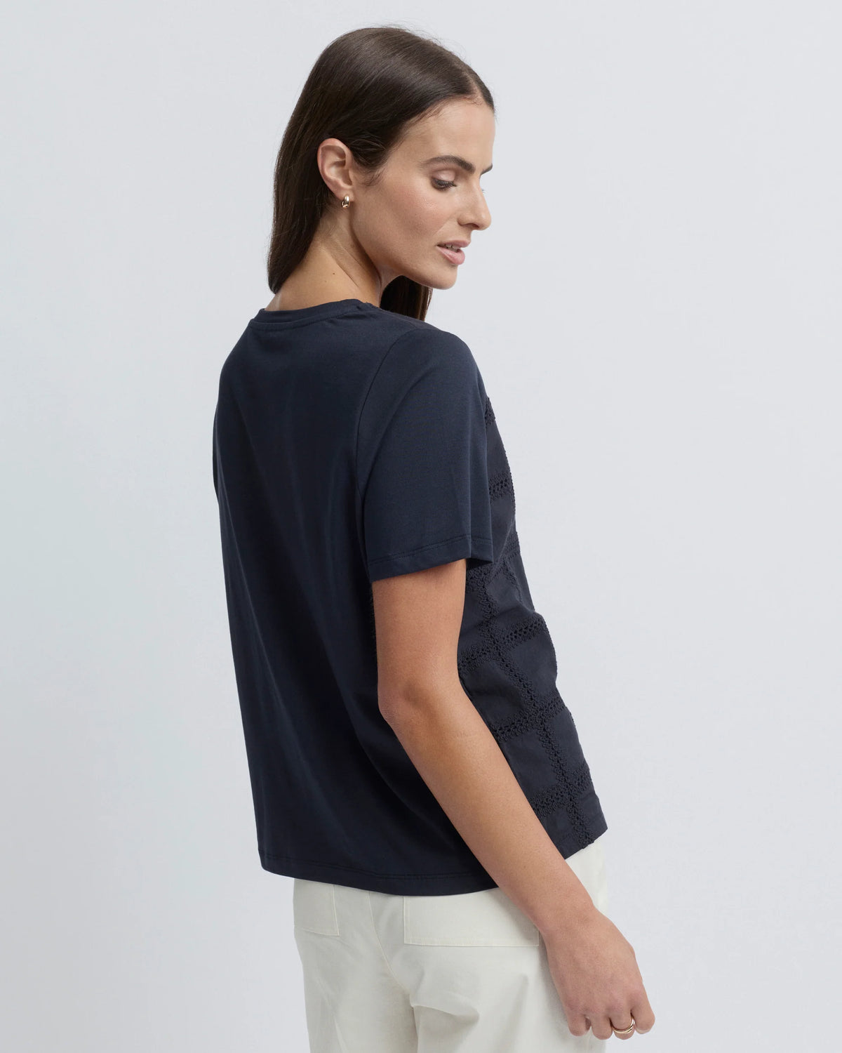 Yarra Trail Lacet Tee - Navy