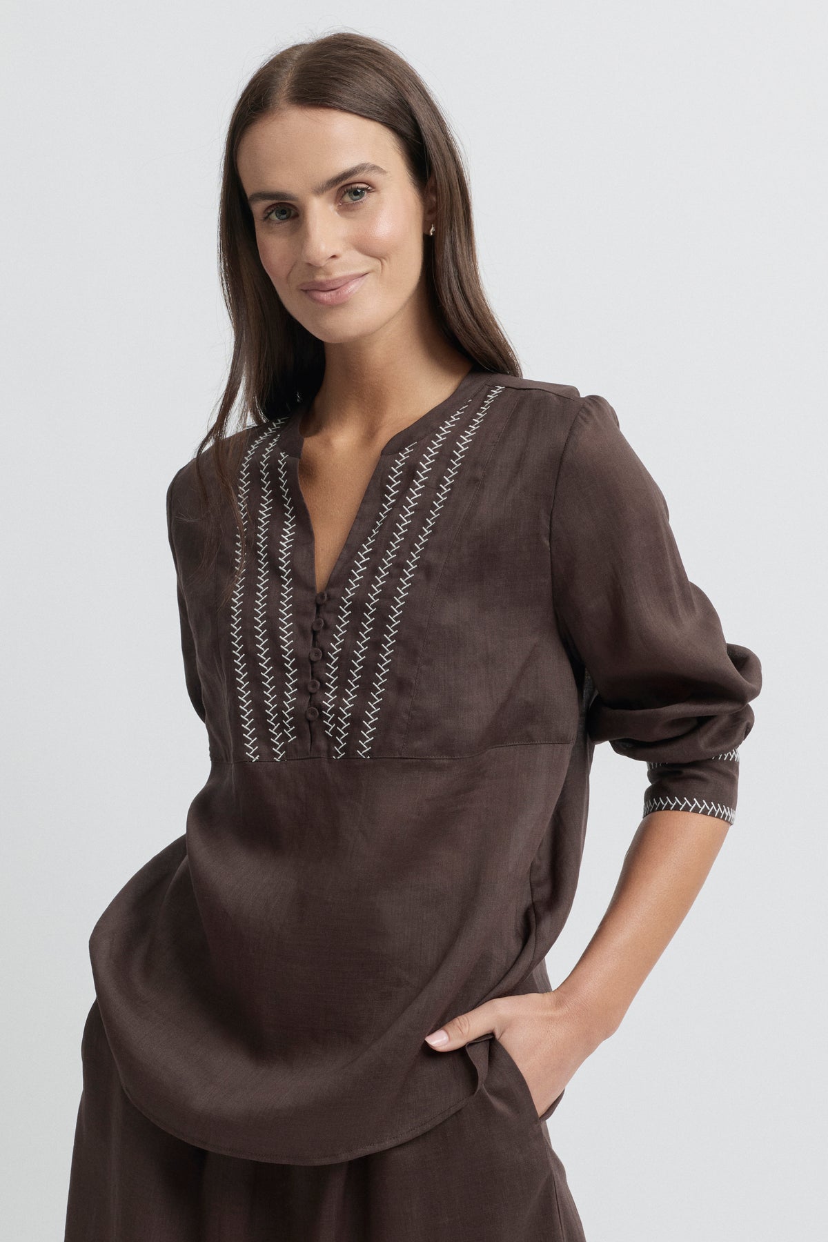 Yarra Trail Grace Blouse - Coco
