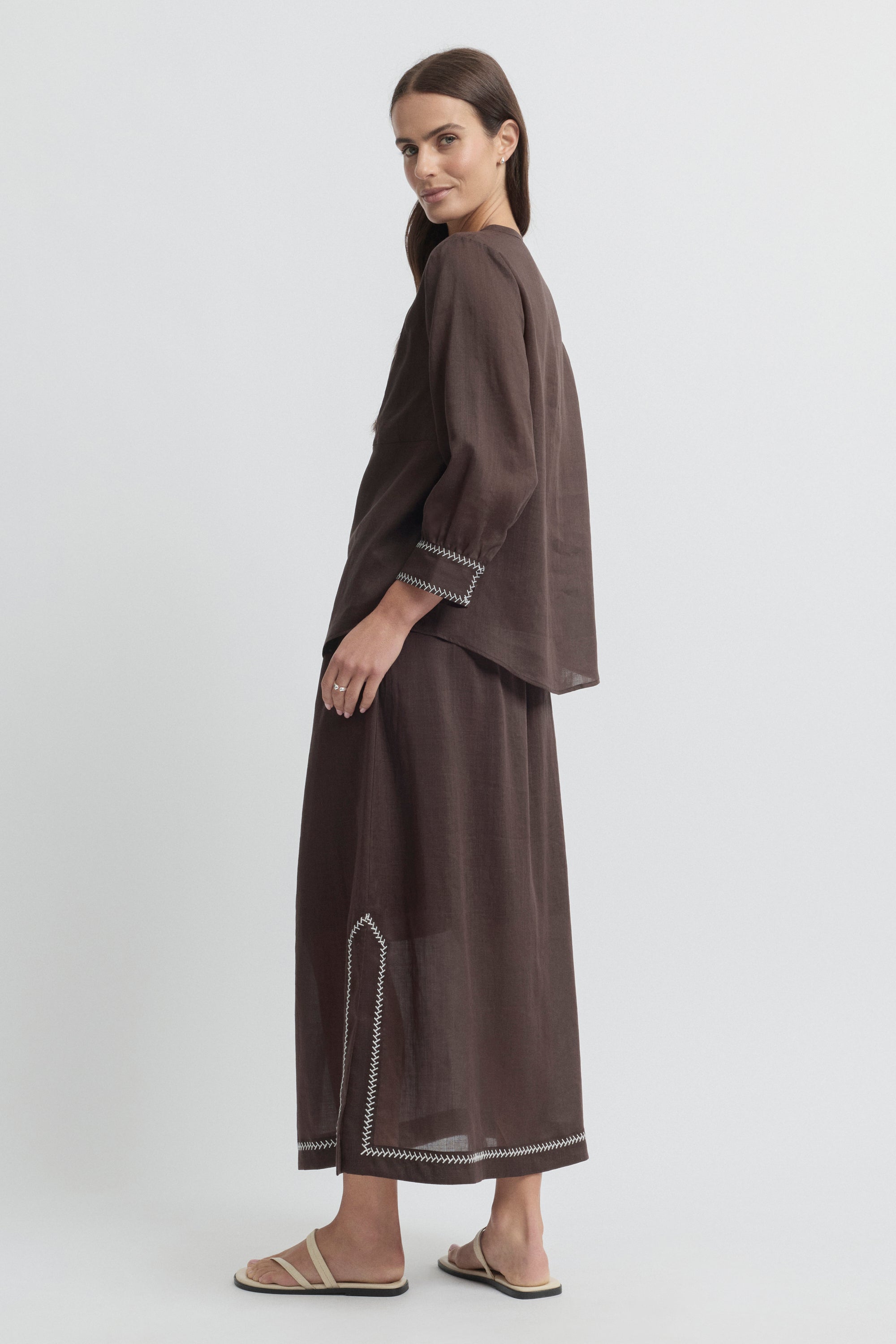 Yarra Trail Grace Blouse - Coco