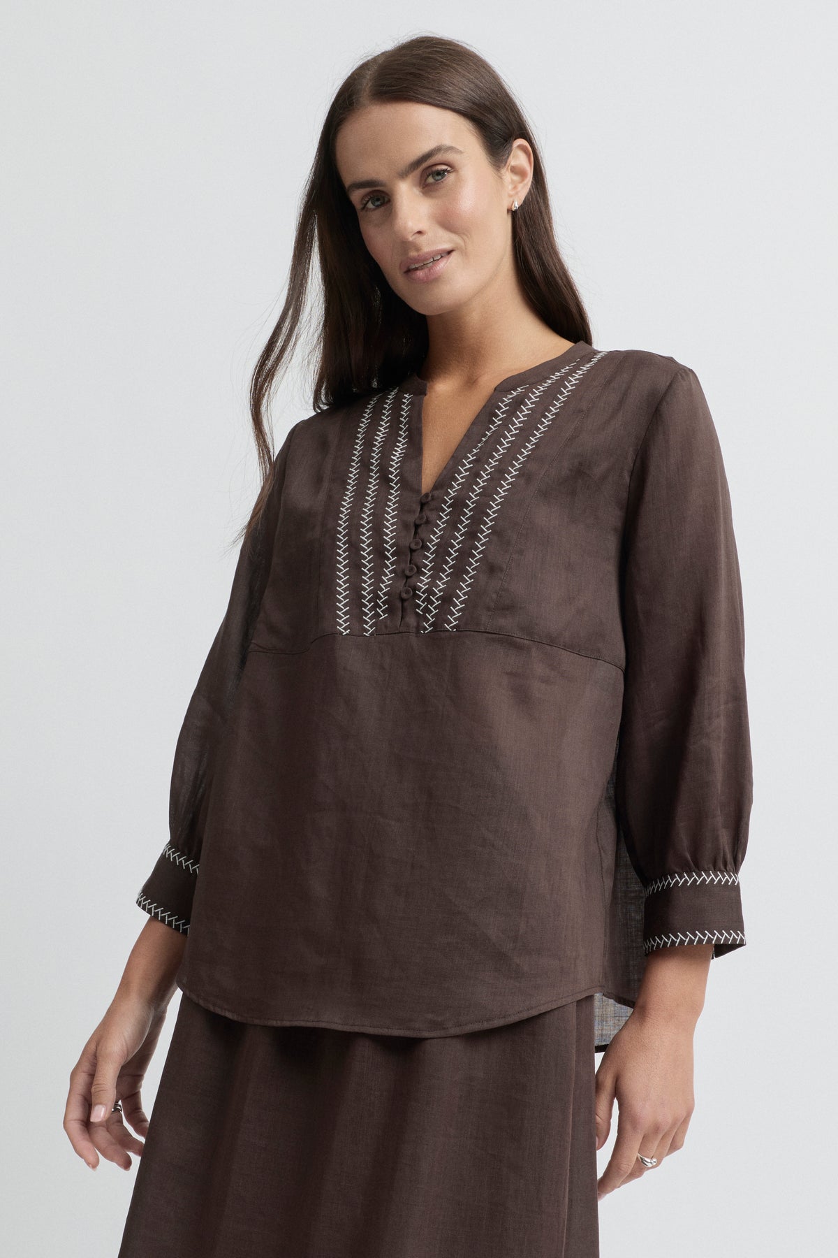 Yarra Trail Grace Blouse - Coco