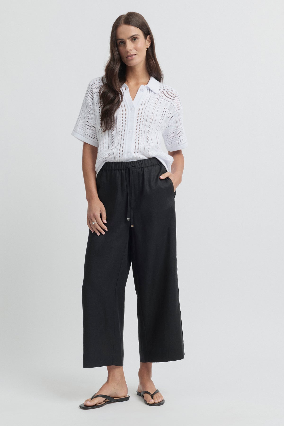 Yarra Trail Tirari Pintuck Pant - Black