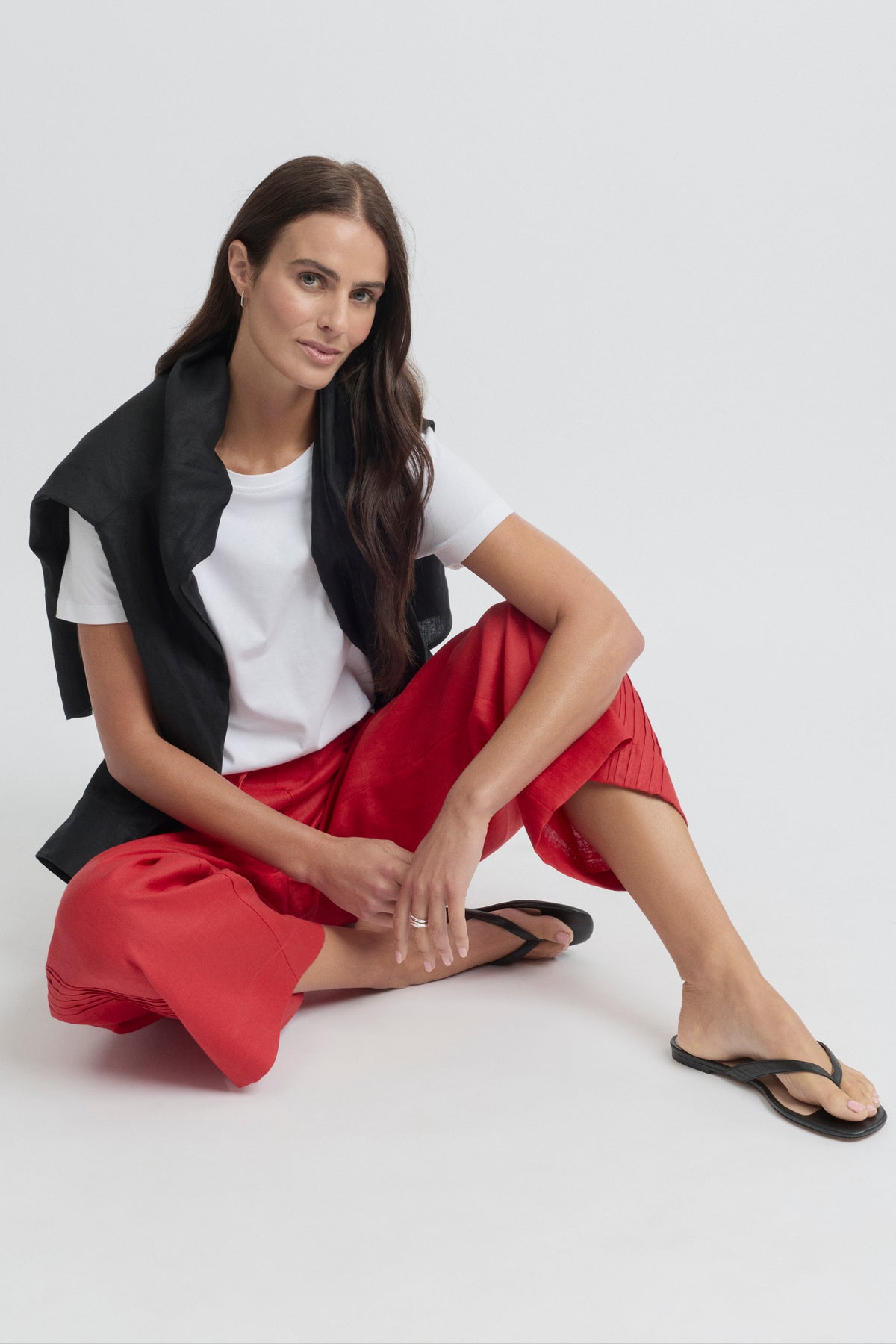 Yarra Trail Tirari Pintuck Pant - Chilli