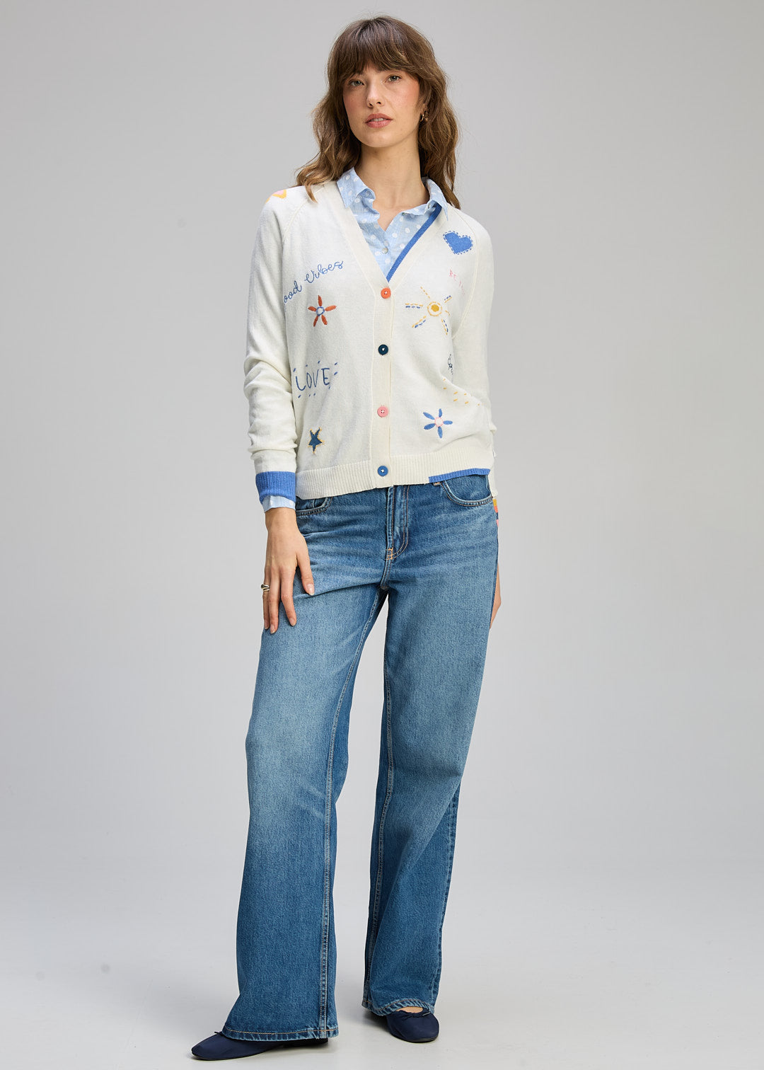 Zaket & Plover Good Energy Cardi - Winter White