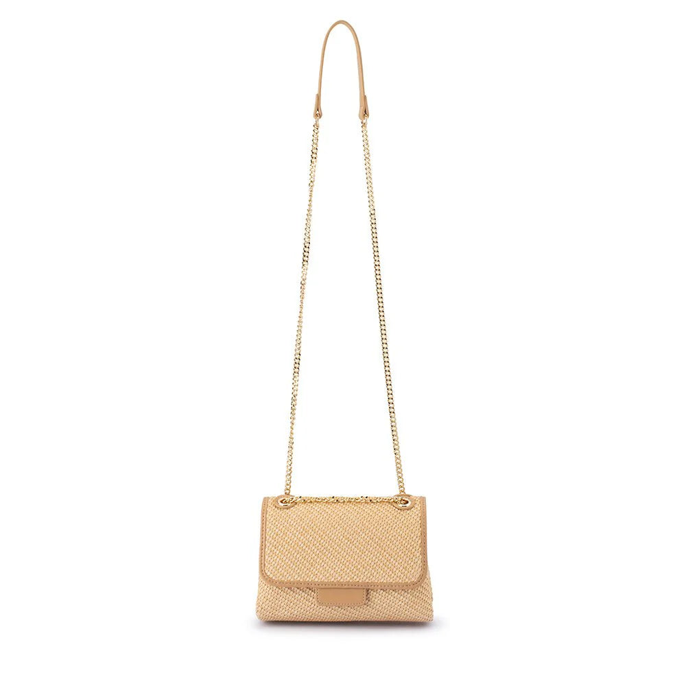 Olga Berg Alexa Woven Shoulder Bag - Natural