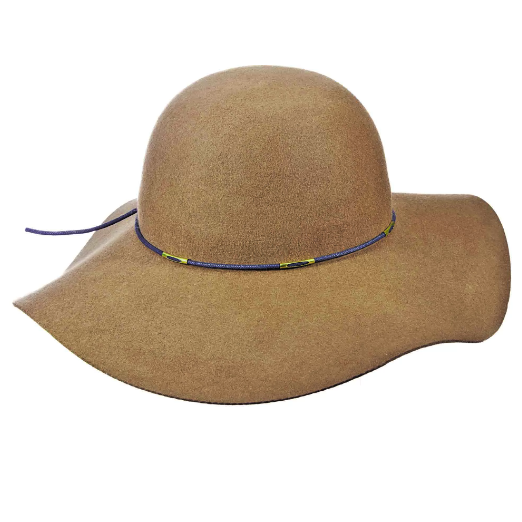 Avenel Charlene Wool Felt Floppy Brim Hat - Camel