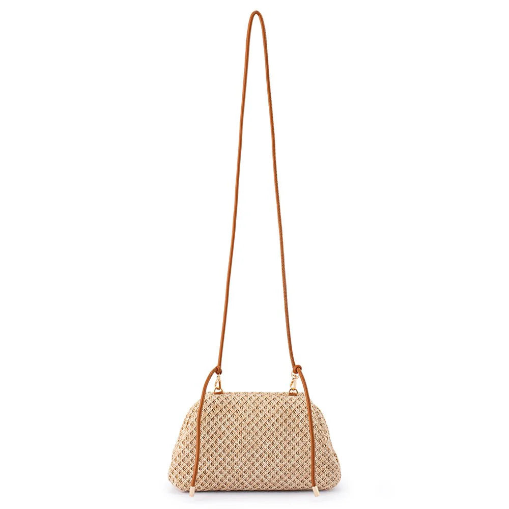 Olga Berg ANNA Woven Clutch - Natural