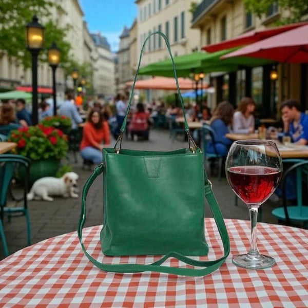 Cosgrove & Co Audrey Signature Shoulder Bag - Emerald