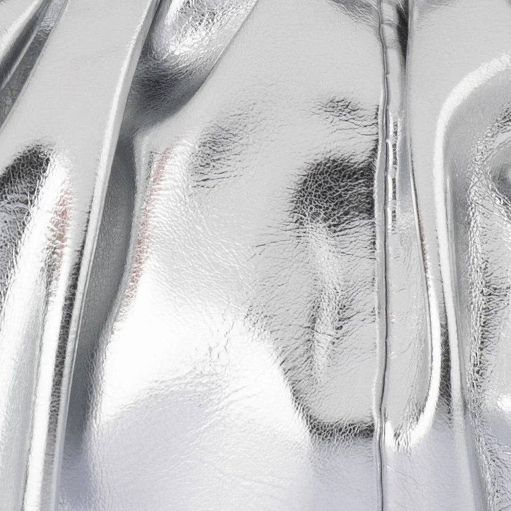 Olga Berg Betty Metallic Clutch - Silver