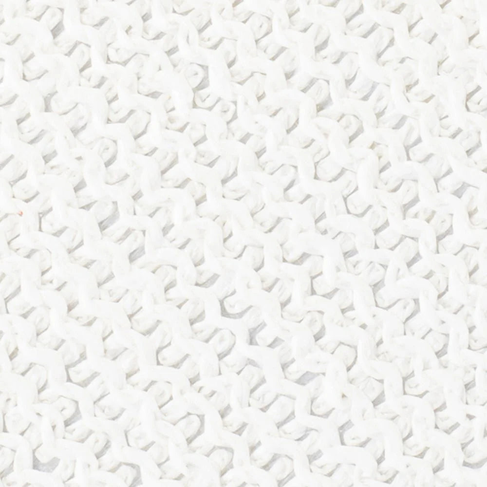 Olga Berg Birdie Textural Handle Bag - White