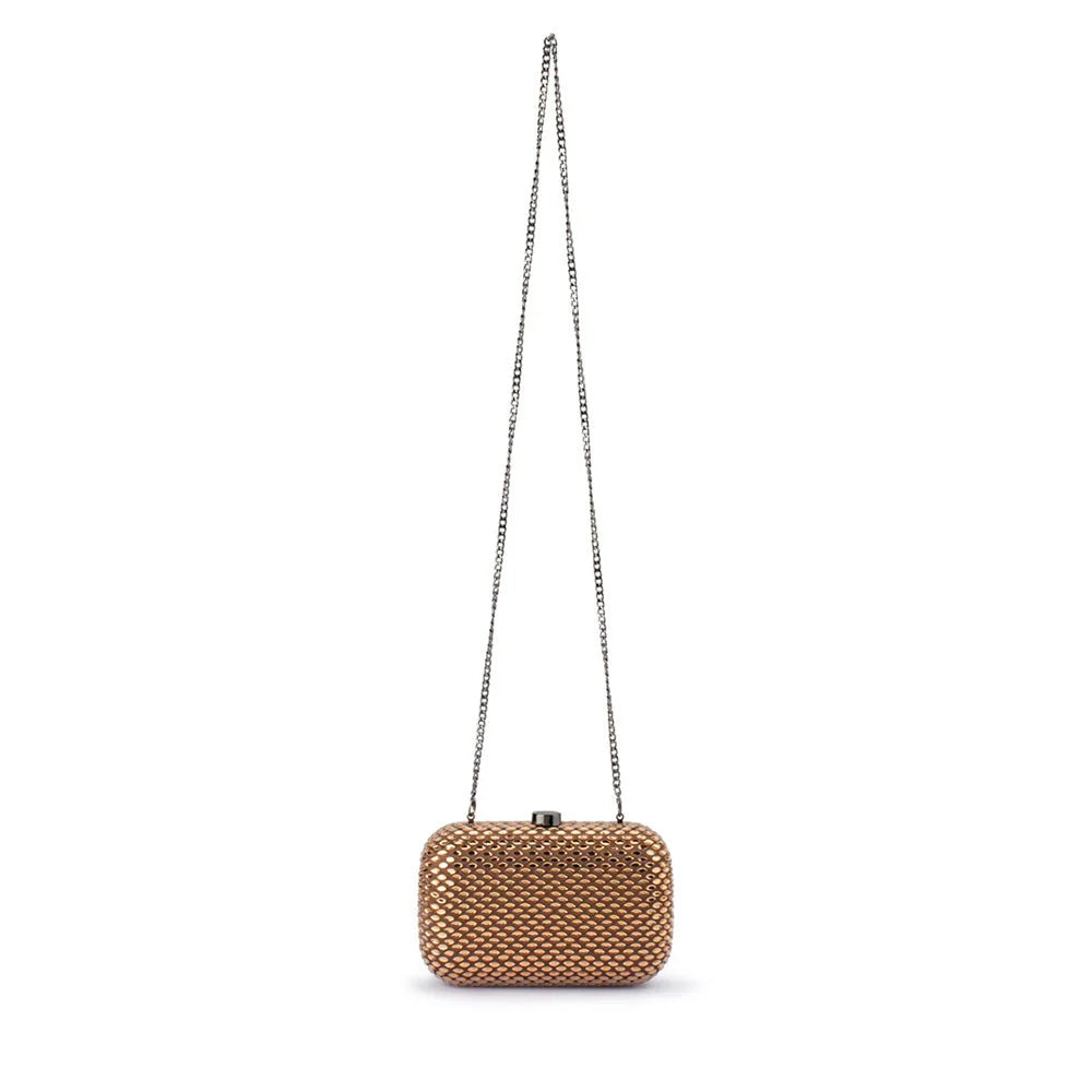 Olga Berg Brooks Hotfix Clutch - Copper