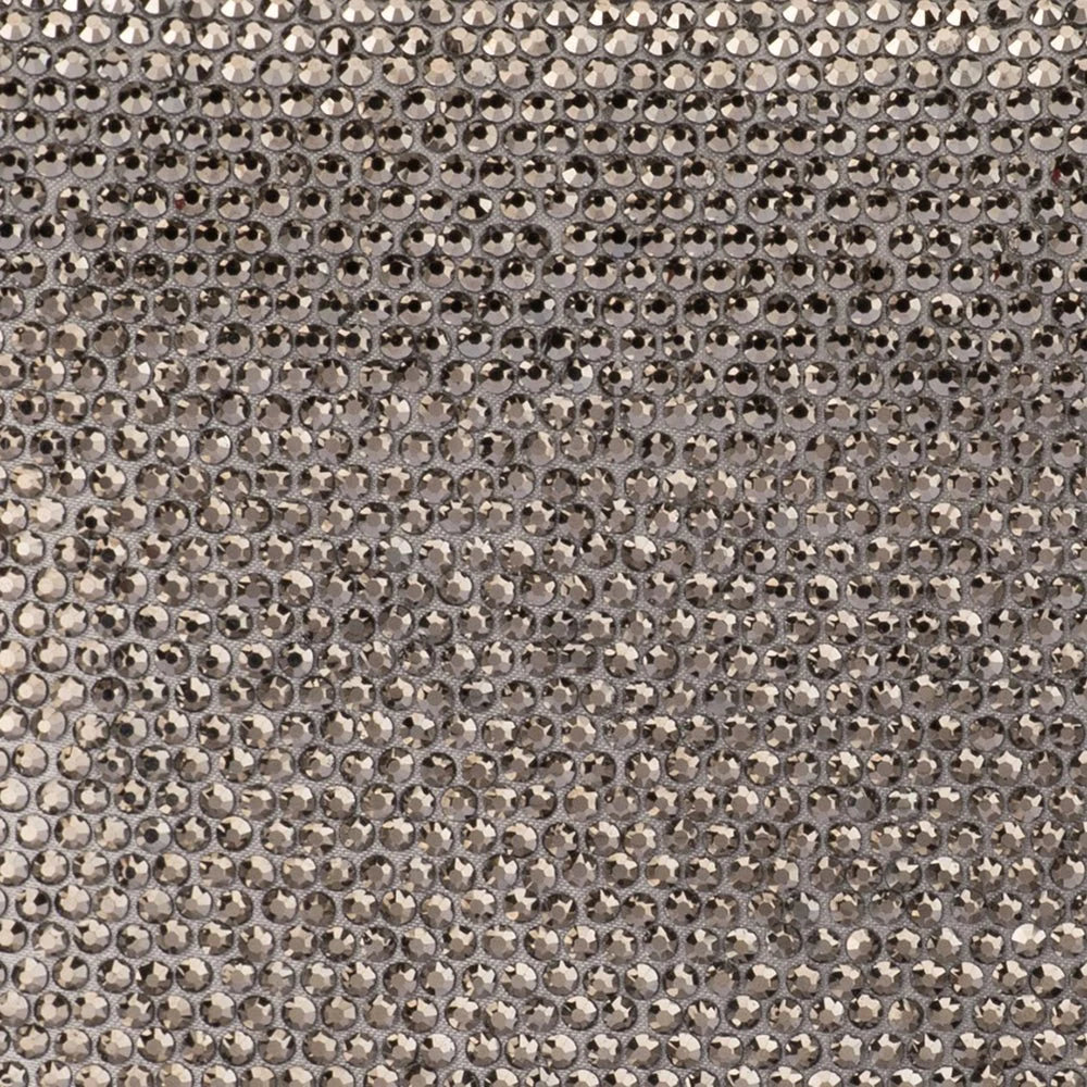 Olga Berg CARA Crystal Envelope Clutch - Gunmetal