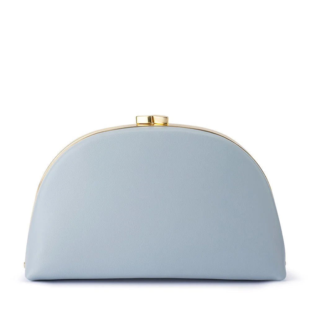 Olga Berg CELESTE Curved Clutch - Blue