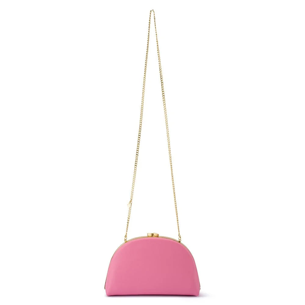 Olga Berg CELESTE Curved Clutch - Pink