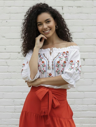 Joop & Gypsy Frill Embroidery Top